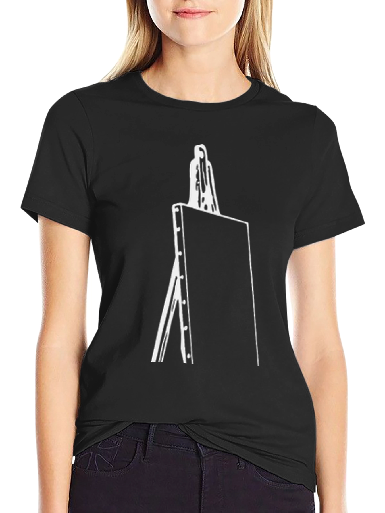 Easel Graphic Tee - Modern Artistic Design