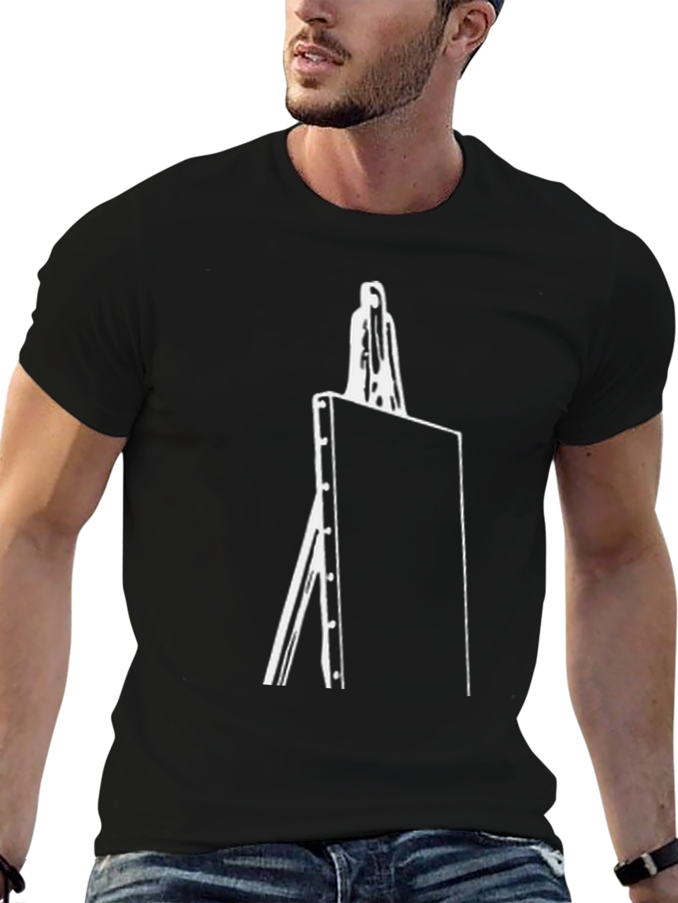 Easel Graphic Tee - Modern Artistic Design
