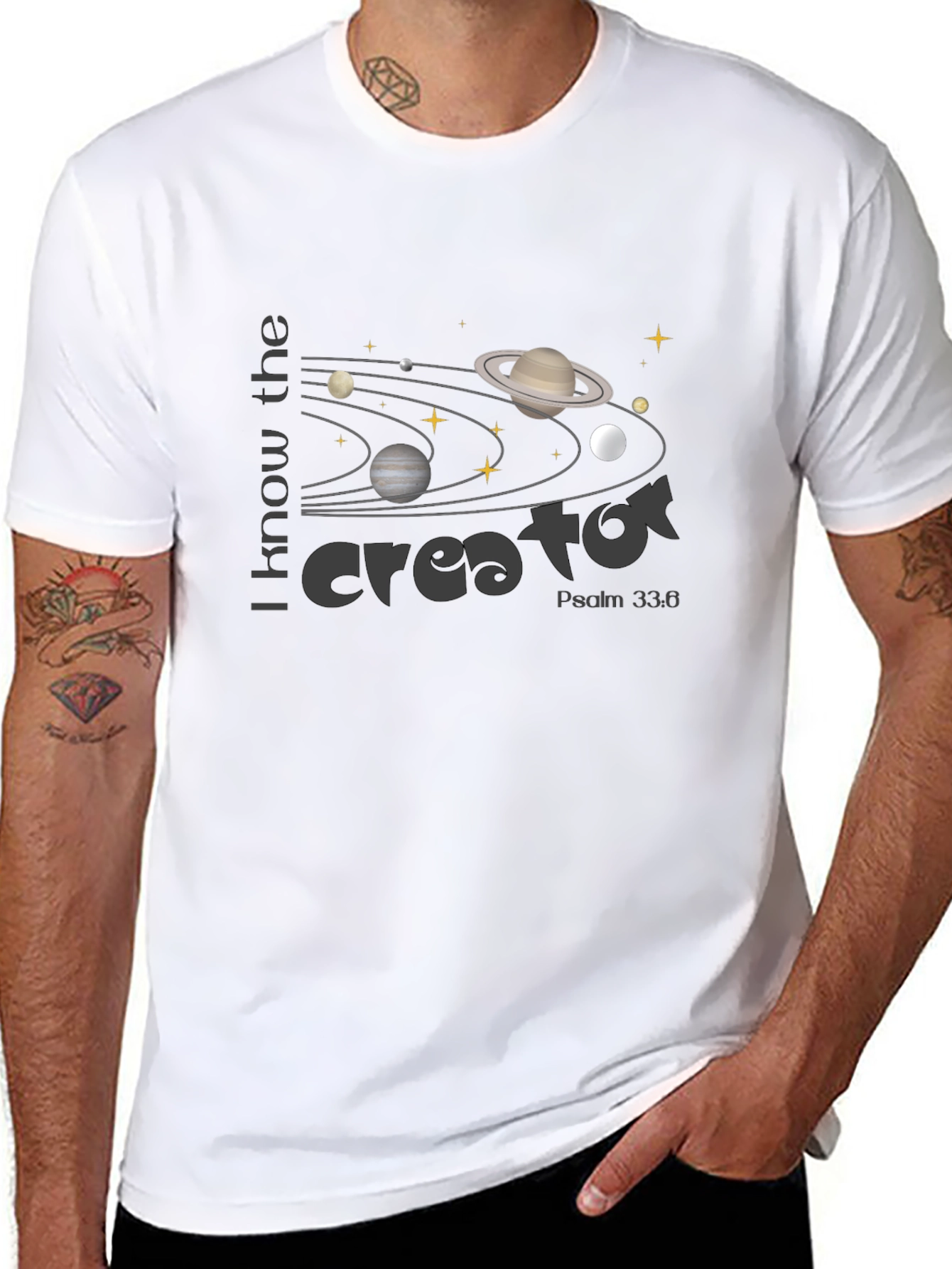 Creator Universe Graphic Tee - Psalm 33:6