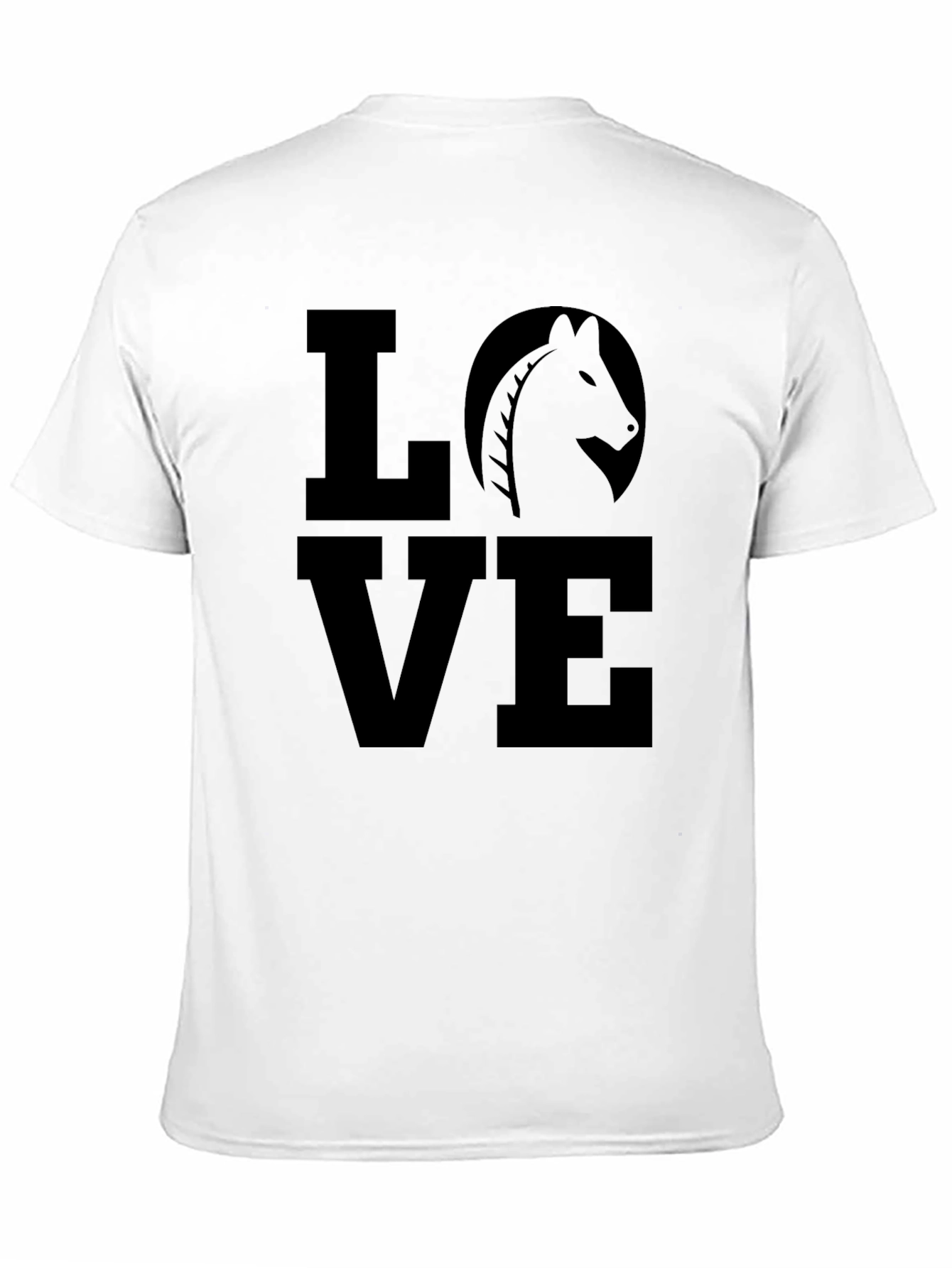 Horse Lovers Graphic T-Shirt - Black Cotton Tee