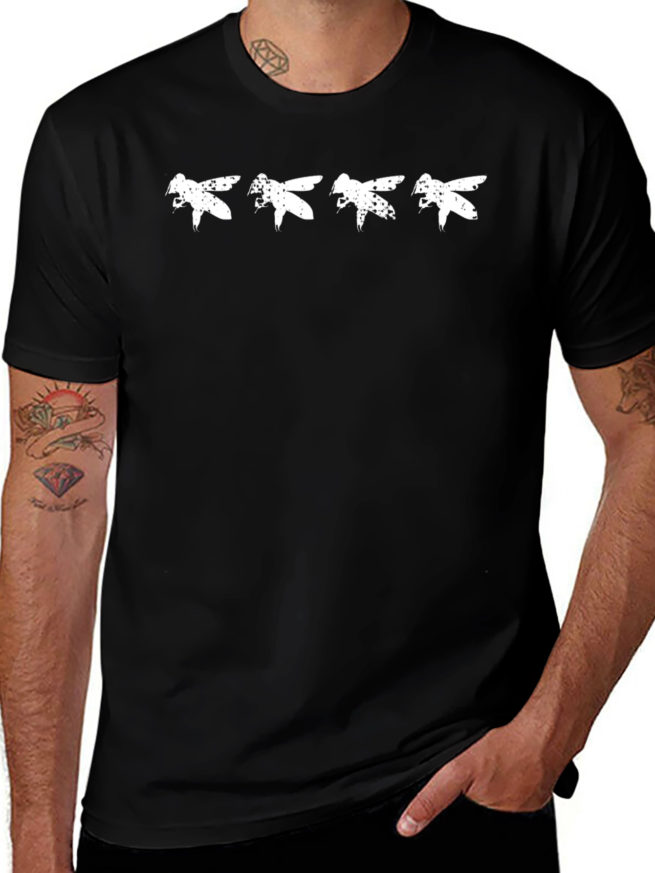Mens Graphic Tee - Dragonfly Print