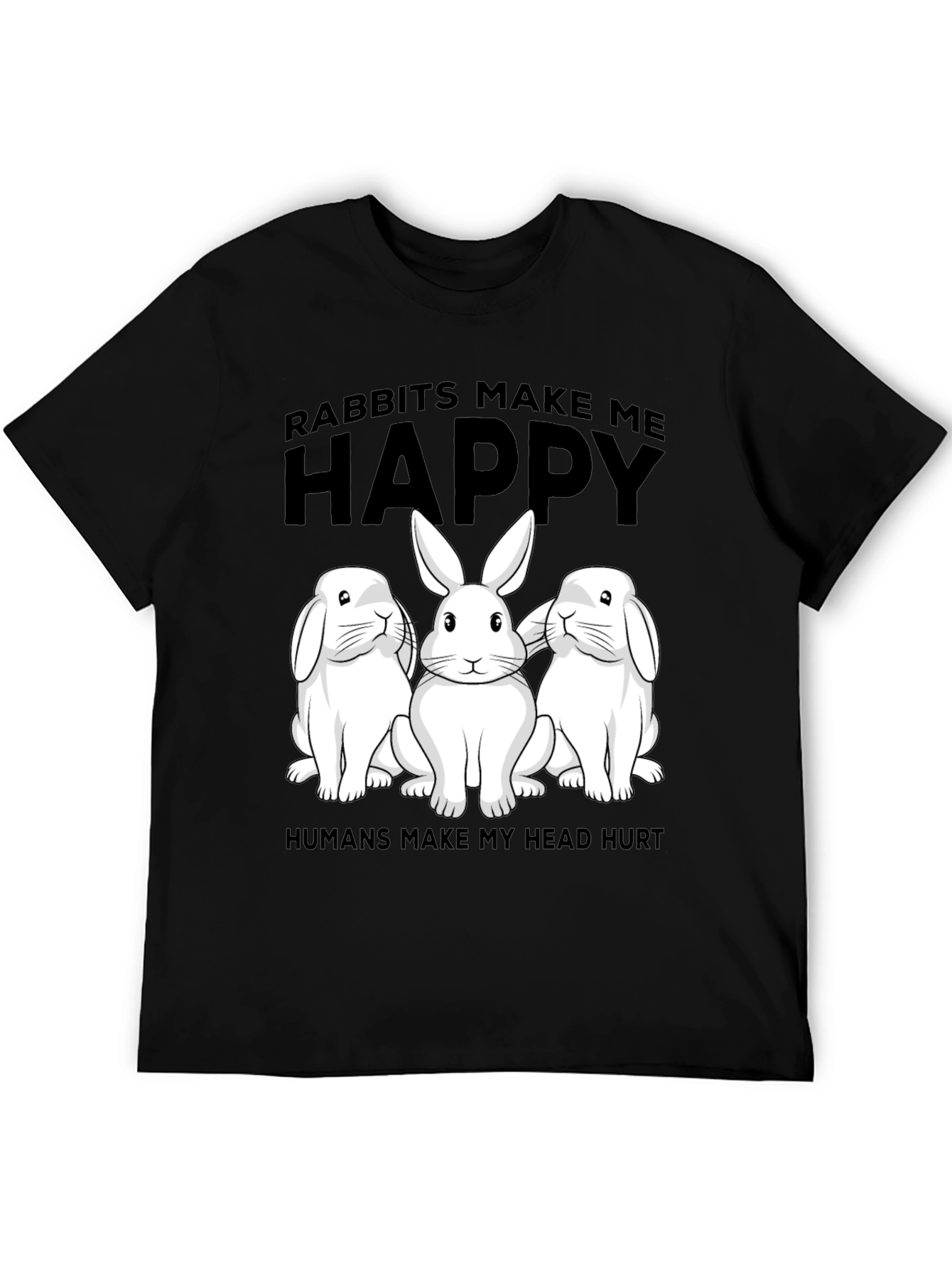 Rabbit Lover T-Shirt: Humans Make My Head Hurt