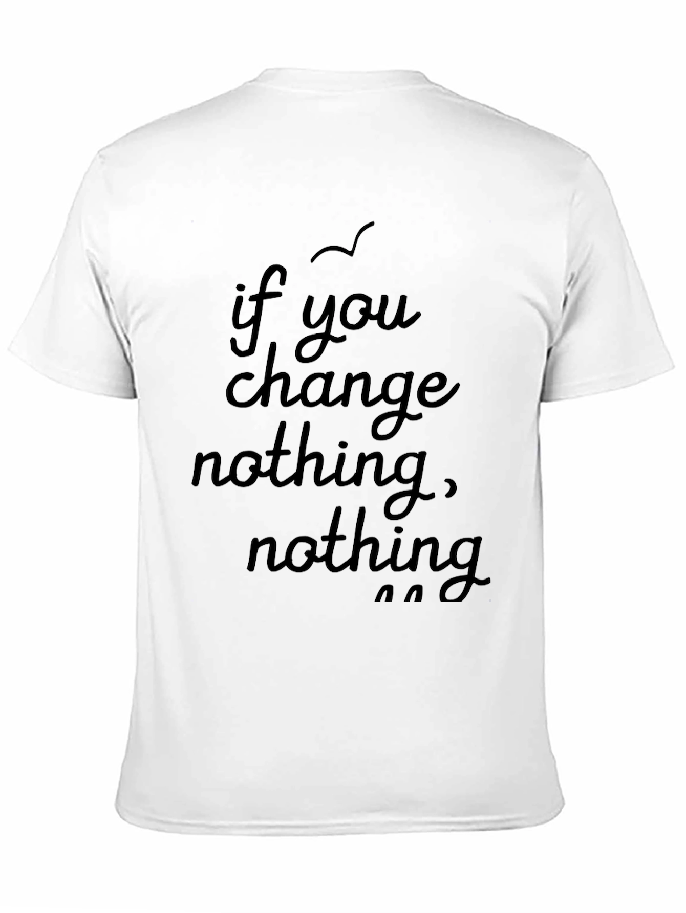 Motivational Black T-Shirt - If You Change Nothing