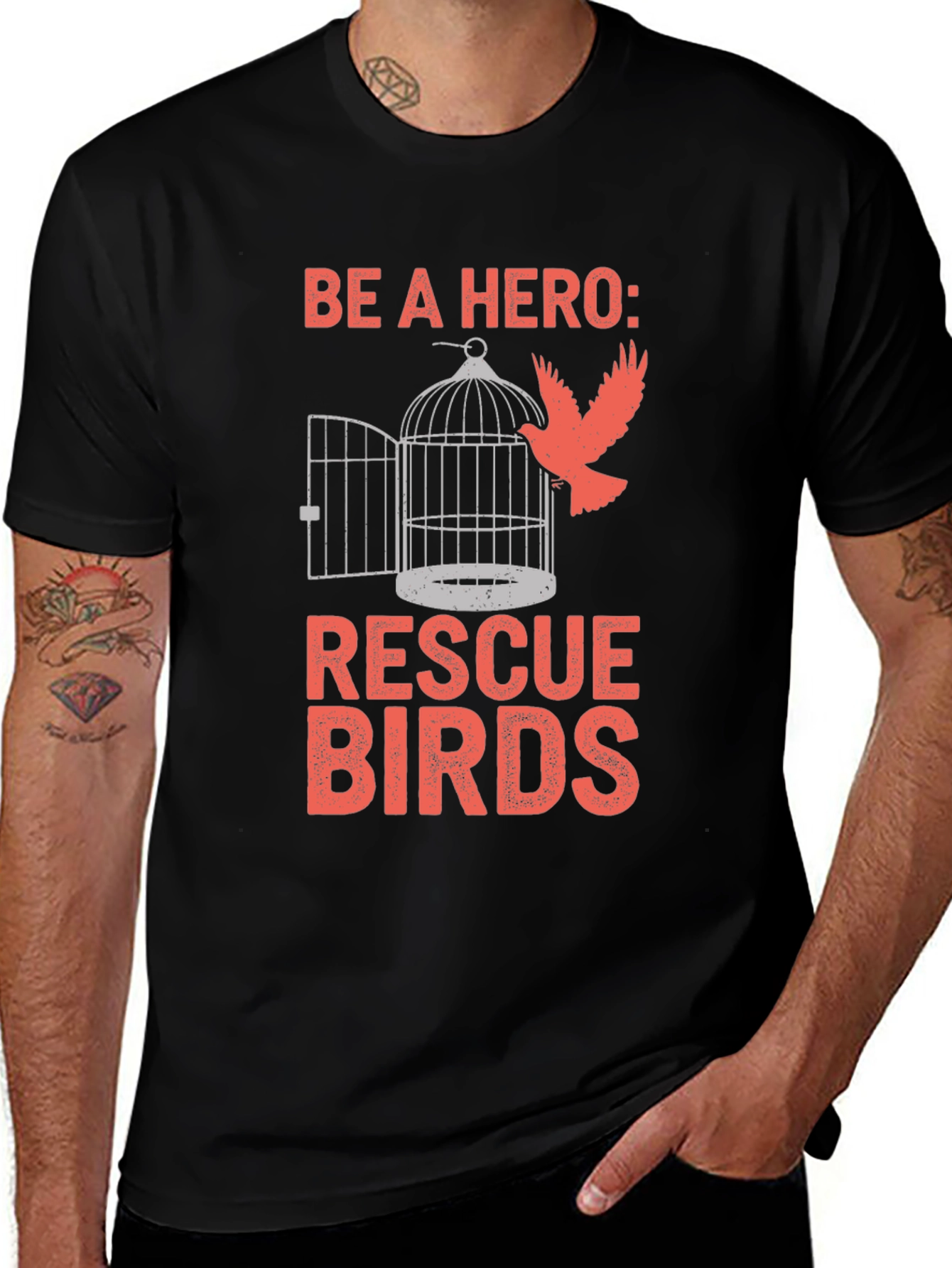 Be A Hero Rescue Birds Graphic Tee