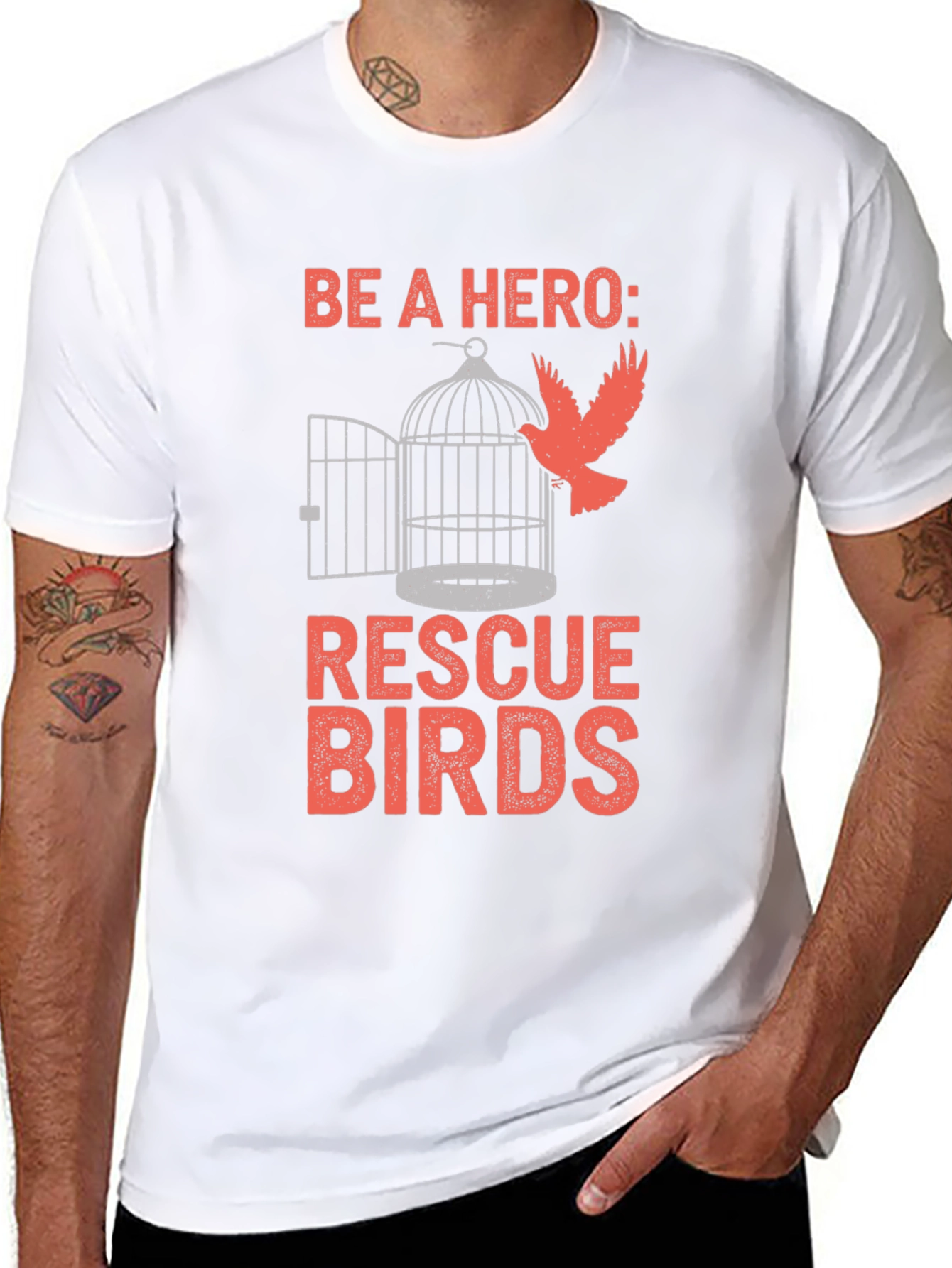 Be A Hero Rescue Birds Graphic Tee