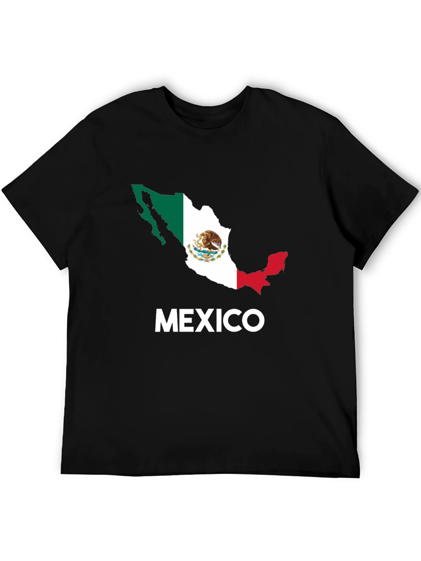 Mexico Flag Map Graphic Print T-Shirt