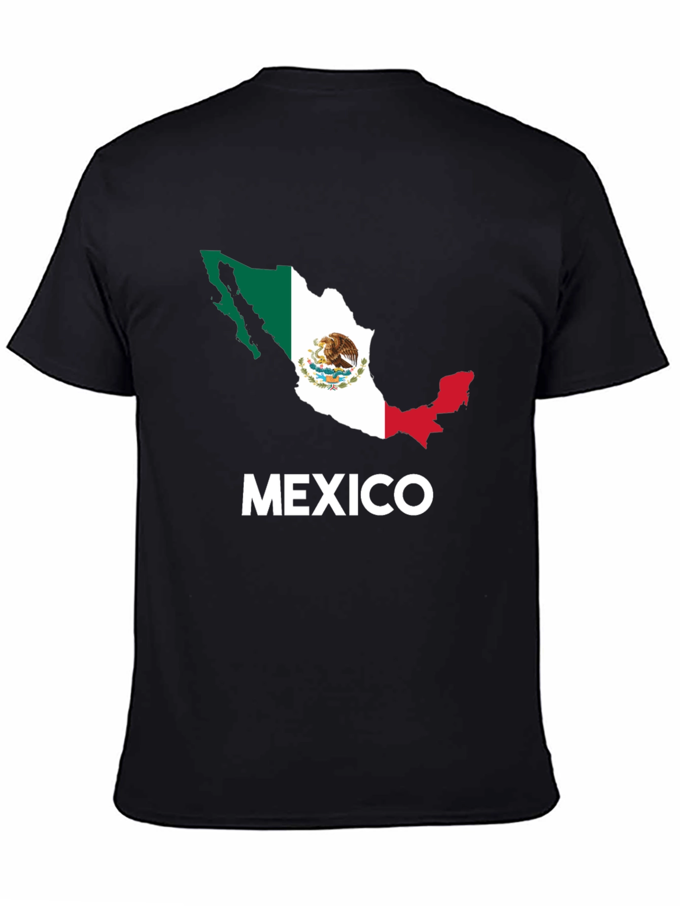 Mexico Flag Map Graphic Print T-Shirt