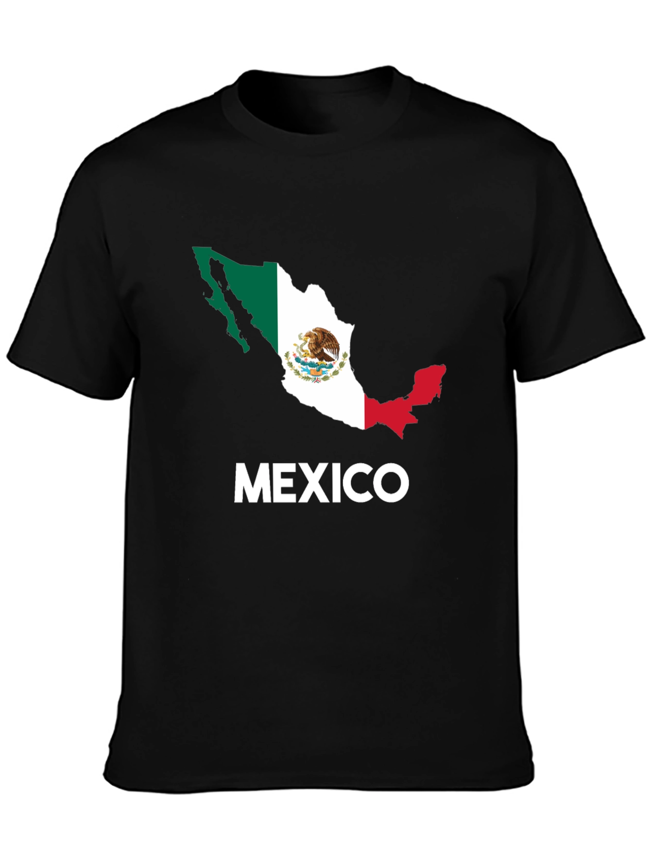 Mexico Flag Map Graphic Print T-Shirt