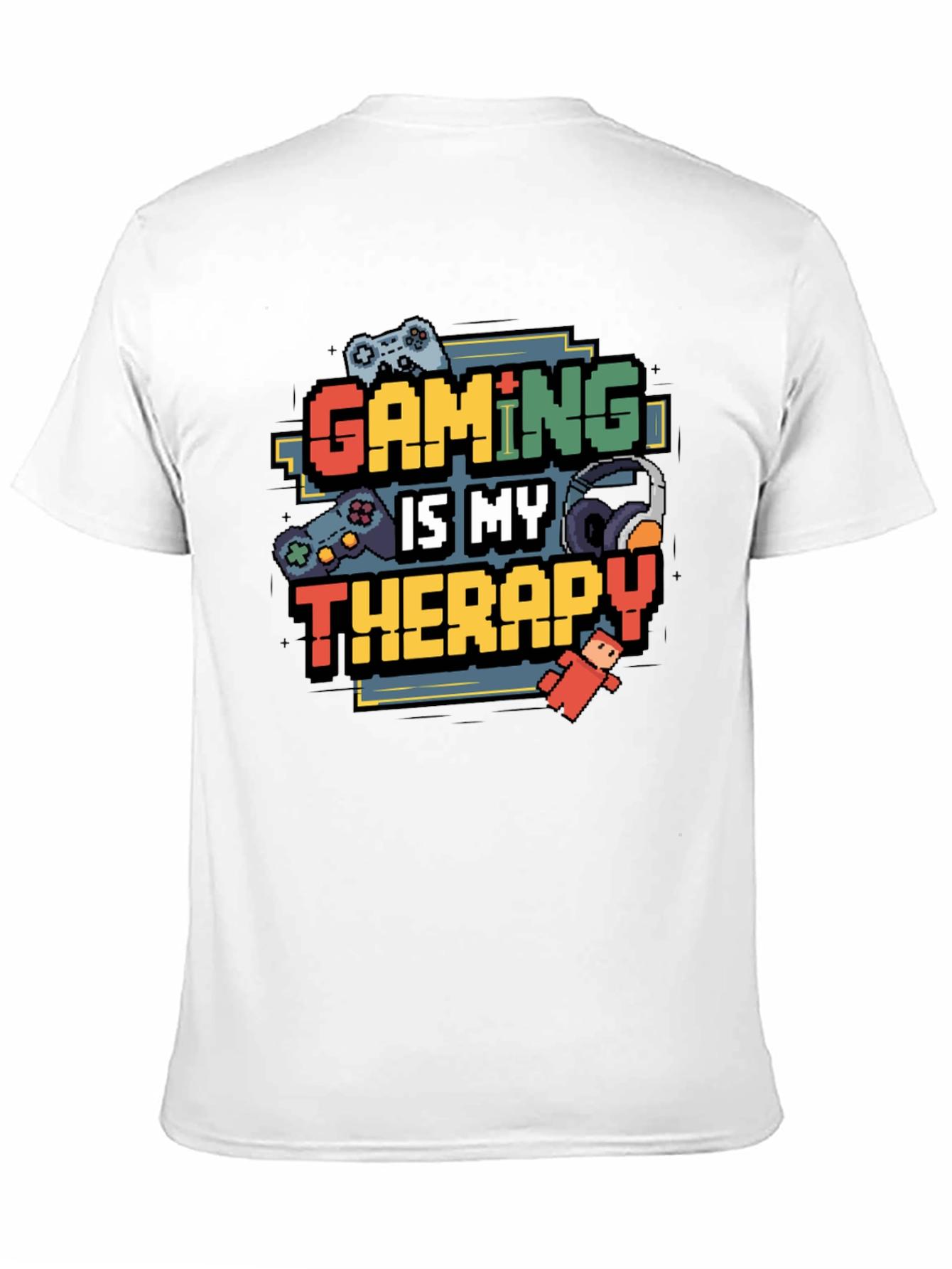 Gaming is My Therapy Black T-Shirt
