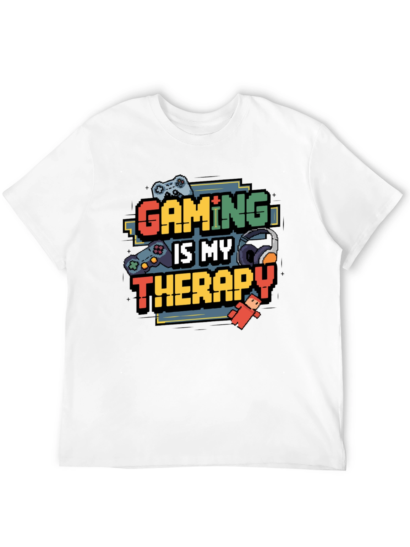 Gaming is My Therapy Black T-Shirt