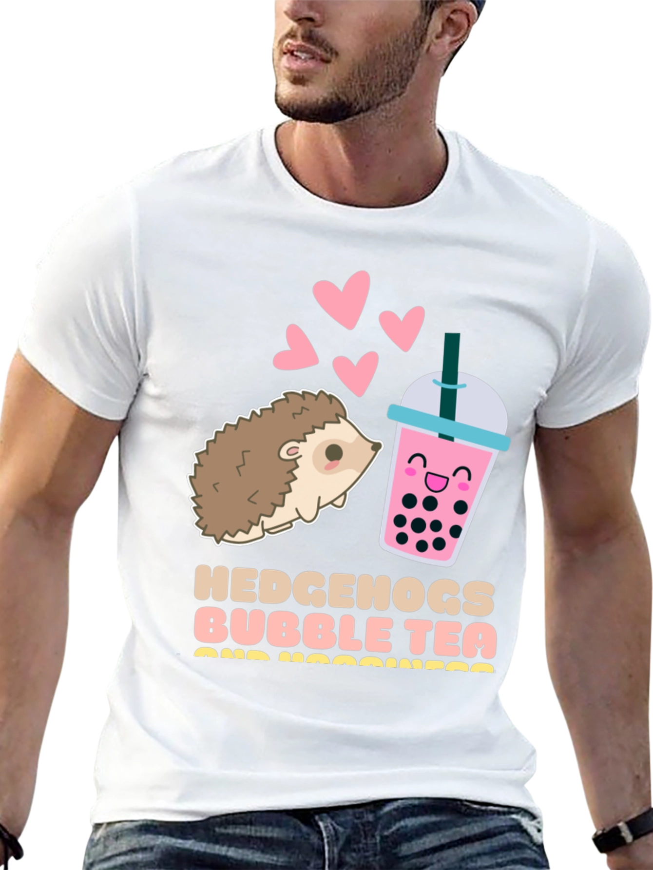 Hedgehogs Bubble Tea and Happiness T-Shirt