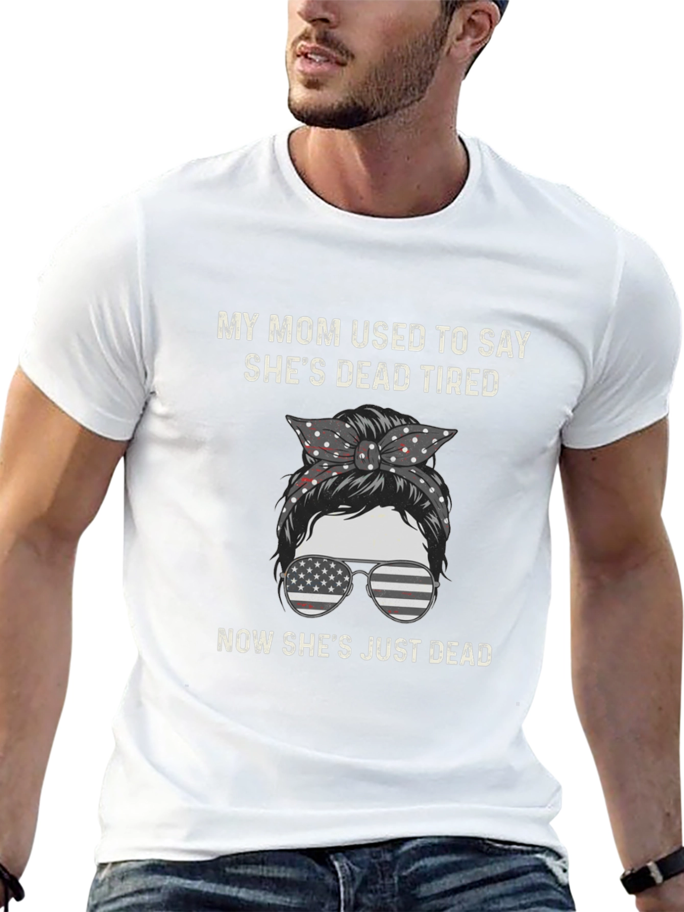 Dead Tired Mom T-Shirt - Funny Graphic Tee
