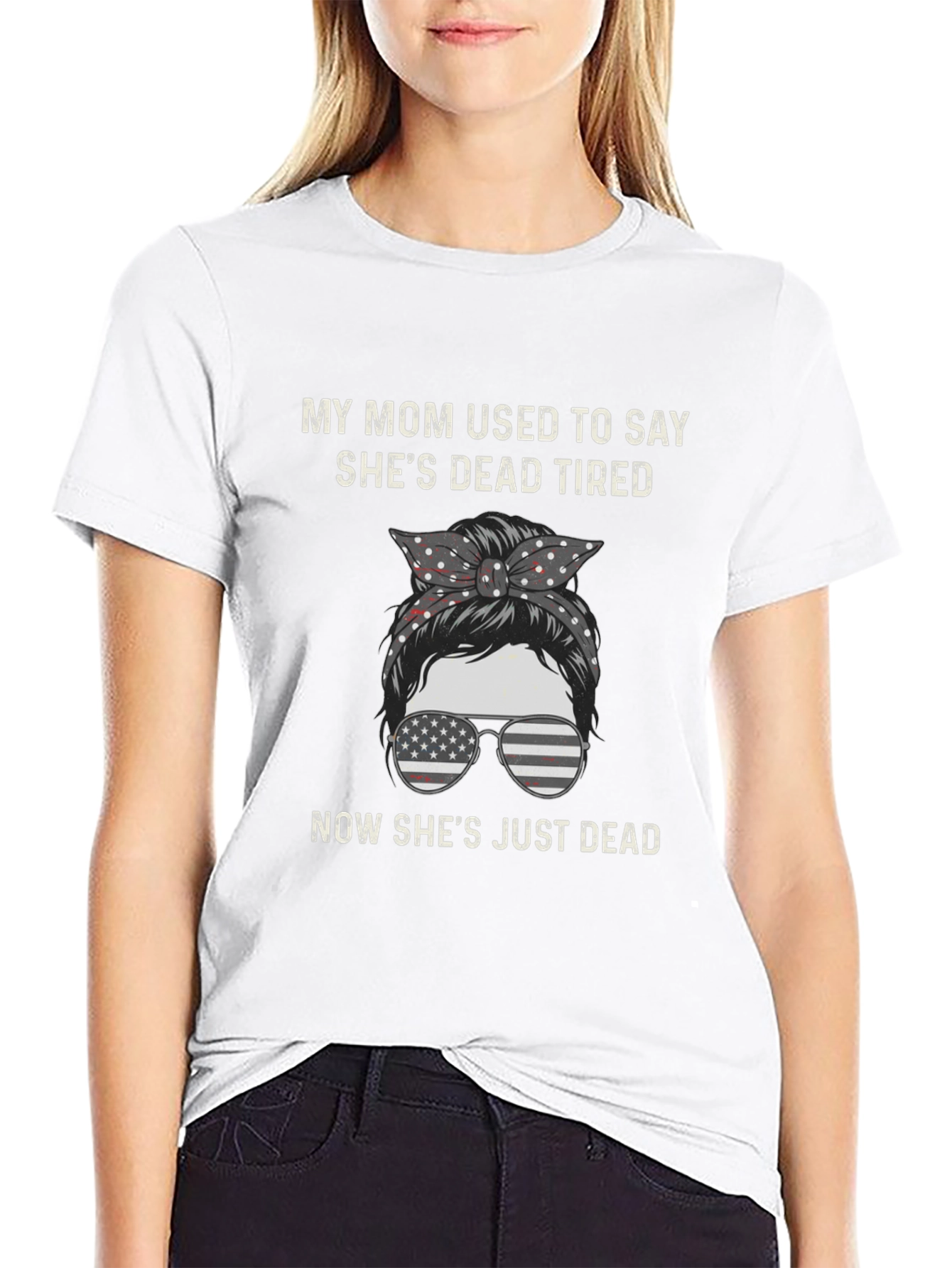 Dead Tired Mom T-Shirt - Funny Graphic Tee