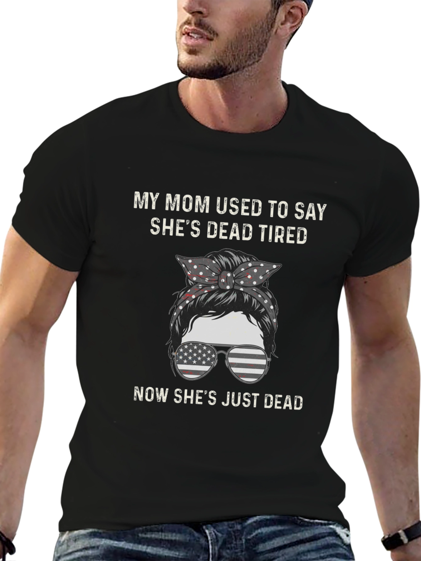 Dead Tired Mom T-Shirt - Funny Graphic Tee