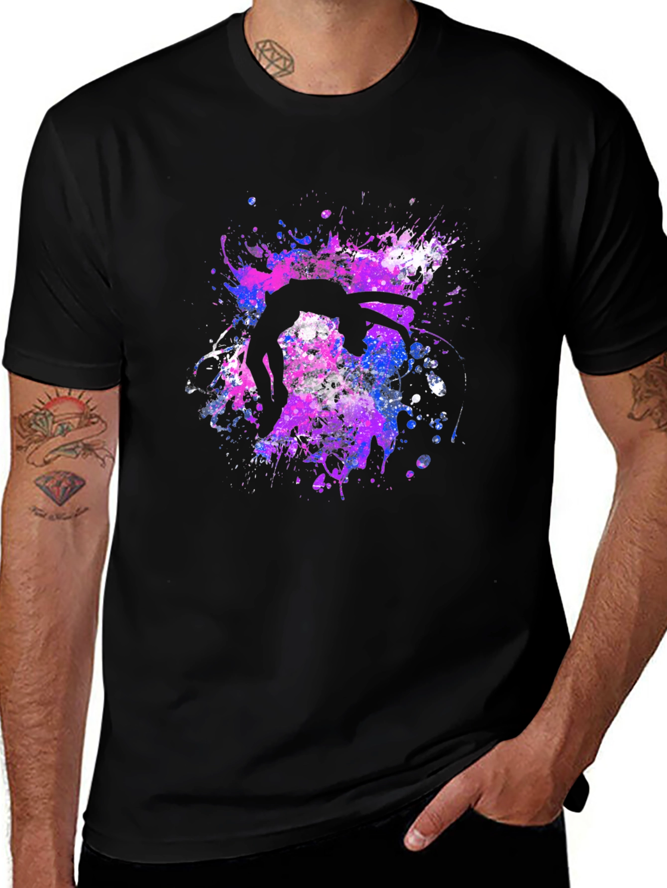 Abstract Tumbler Graphic T-Shirt