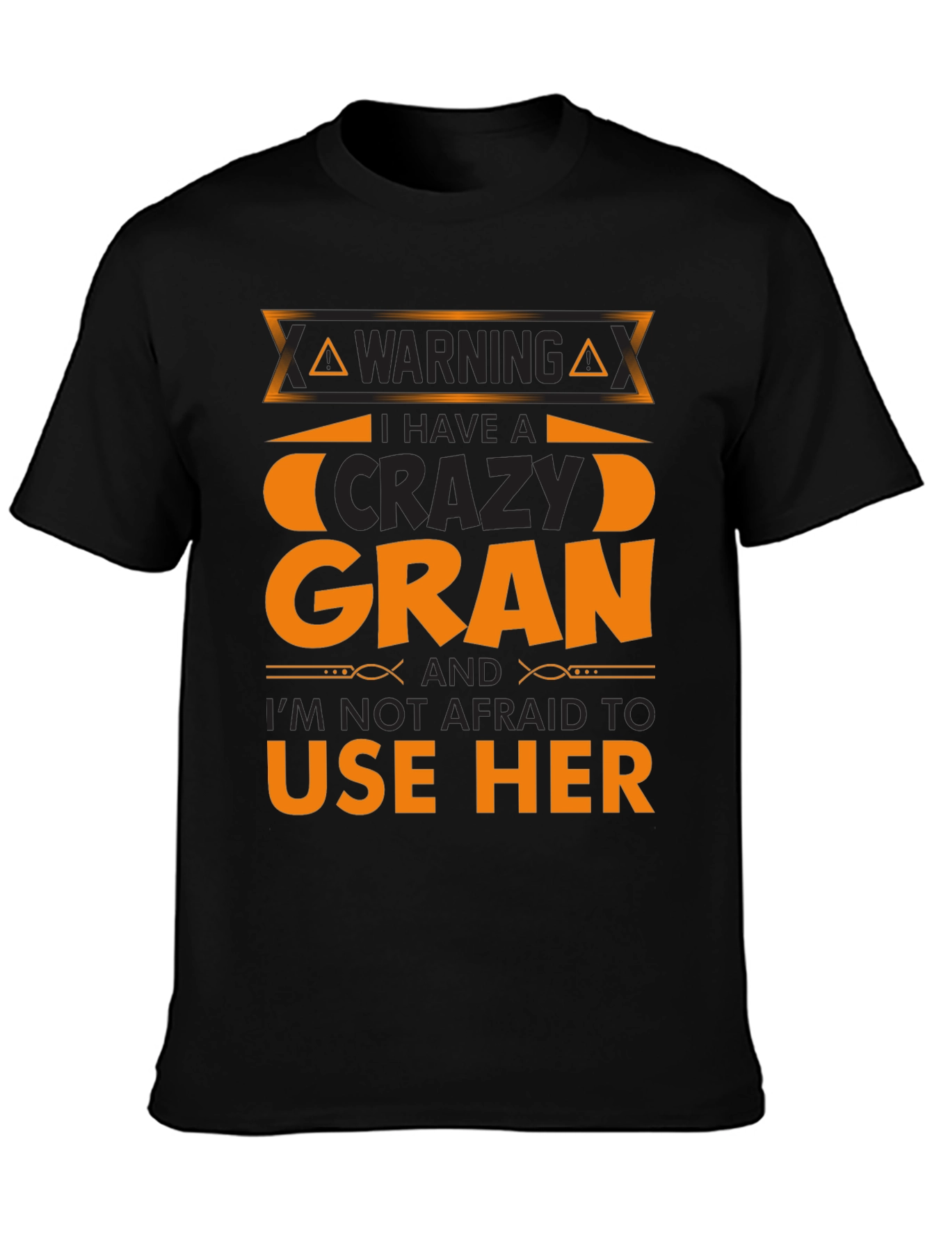 Warning Crazy Gran T-Shirt Novelty Graphic Tee