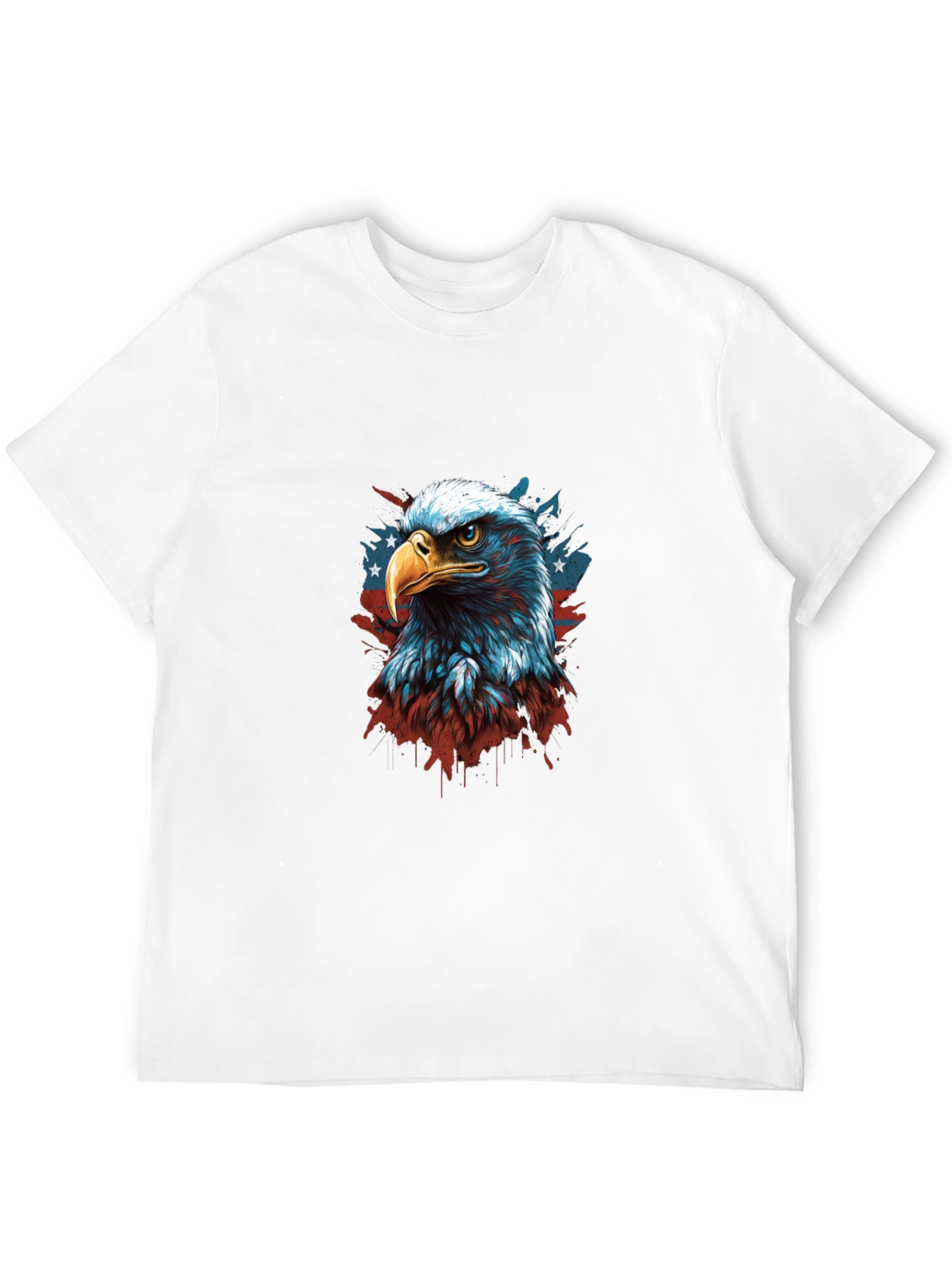 Patriotic Eagle Graphic Tee - Mens Black T-Shirt