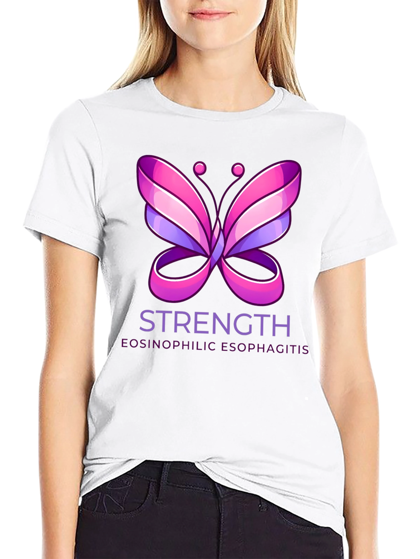 Eosinophilic Esophagitis Strength Butterfly T-Shirt