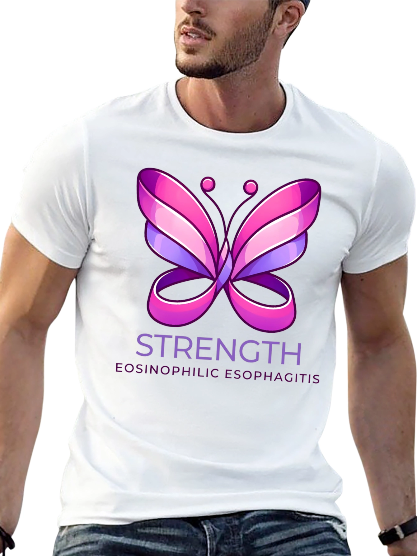 Eosinophilic Esophagitis Strength Butterfly T-Shirt