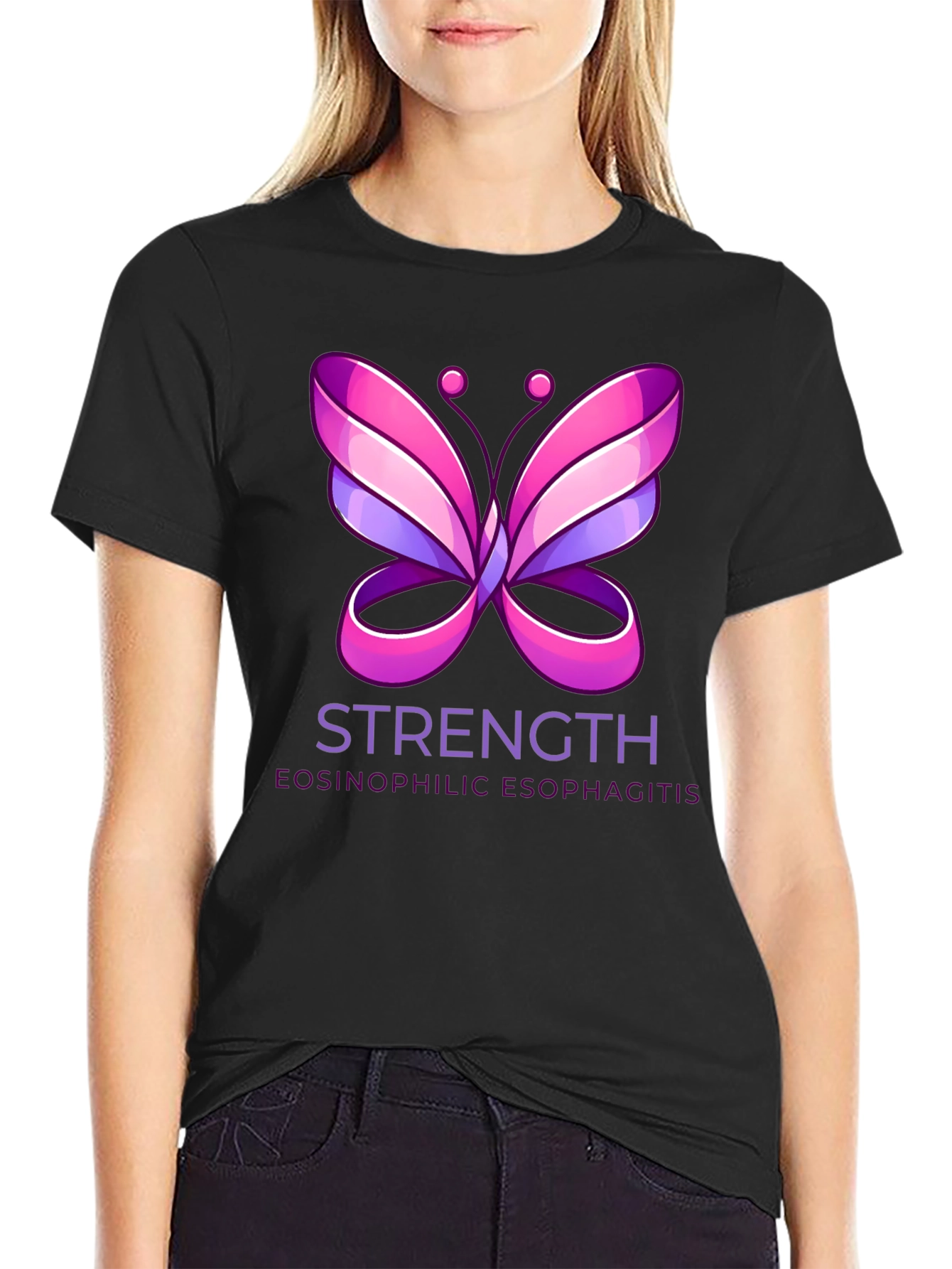 Eosinophilic Esophagitis Strength Butterfly T-Shirt
