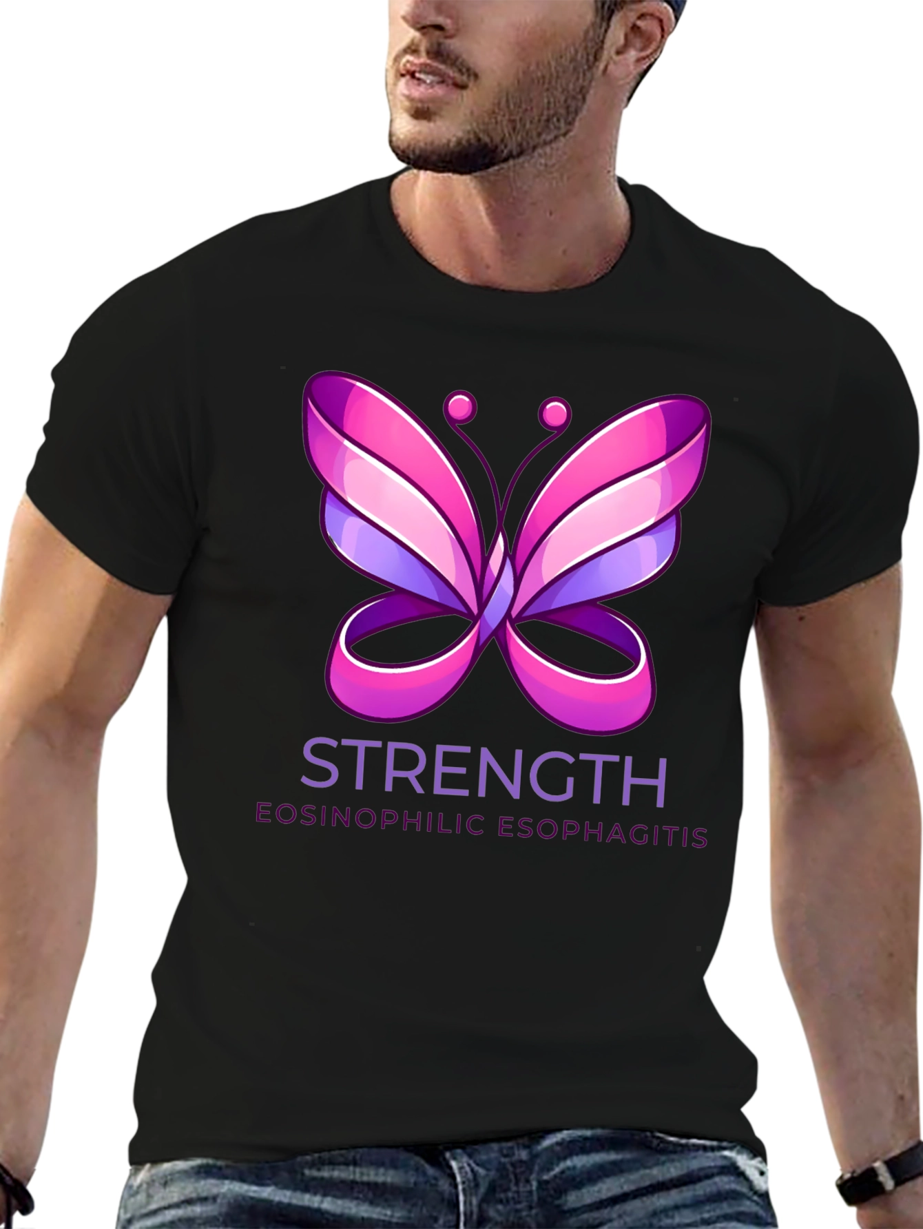 Eosinophilic Esophagitis Strength Butterfly T-Shirt