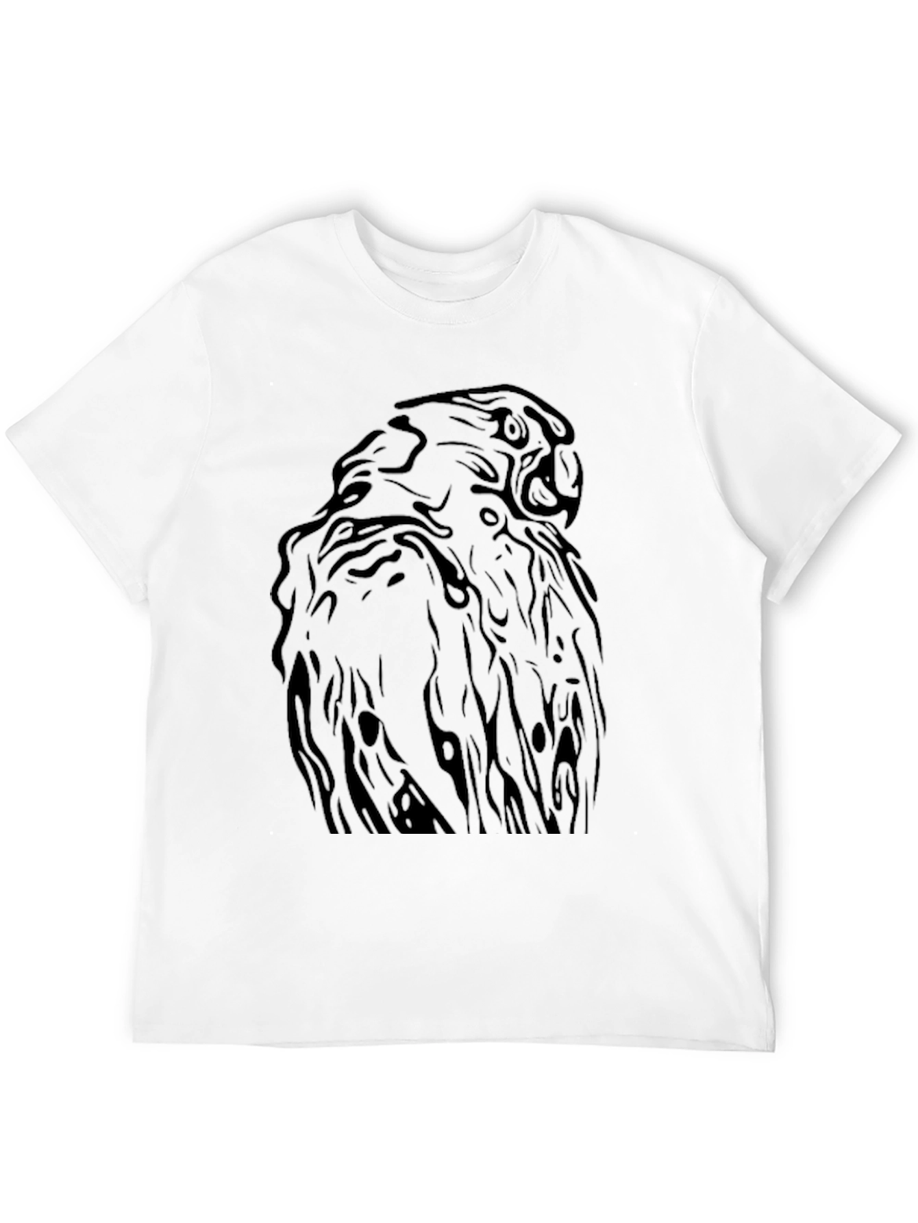 Mens Black T-Shirt with Eagle Graphic