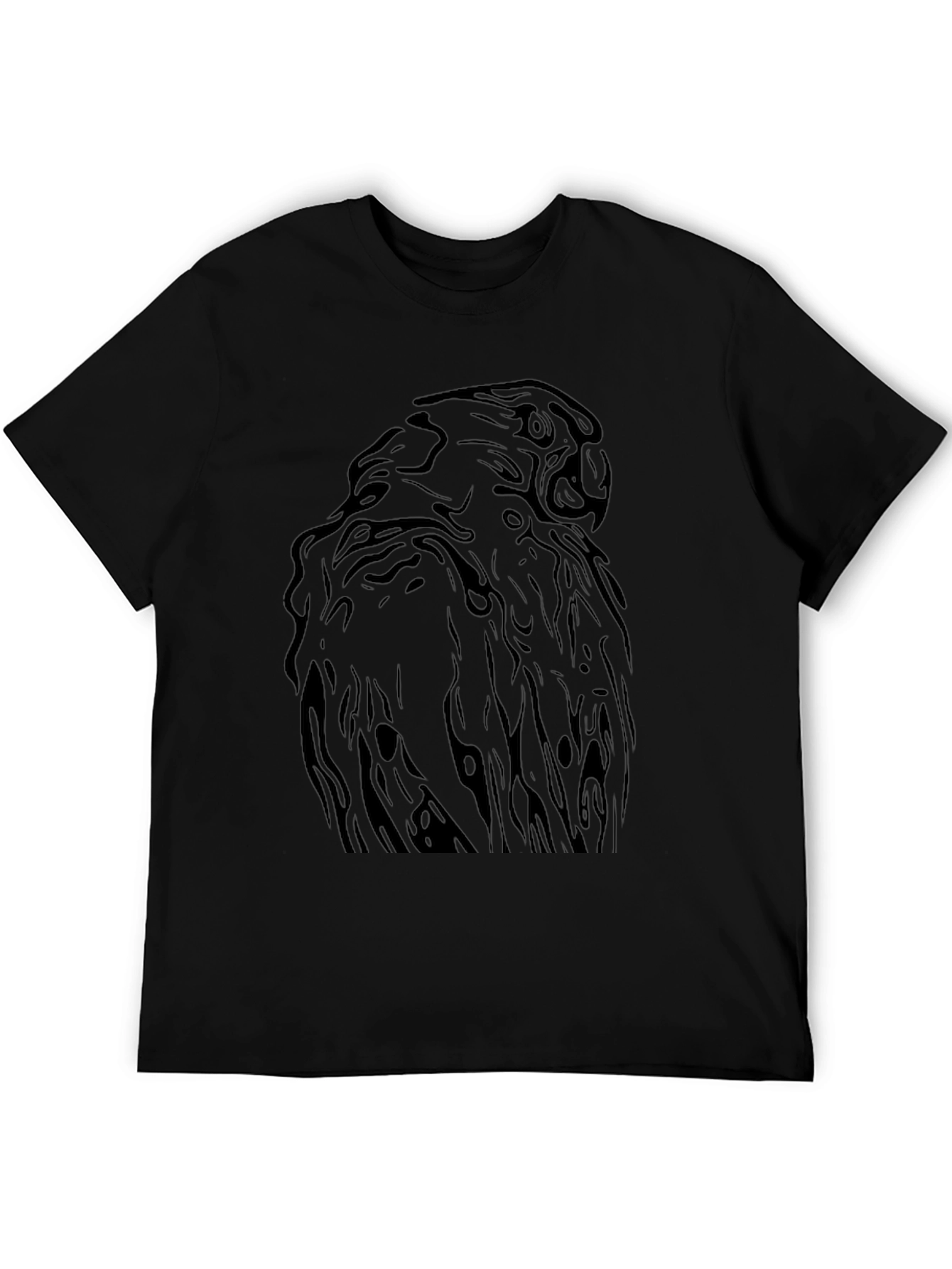 Mens Black T-Shirt with Eagle Graphic