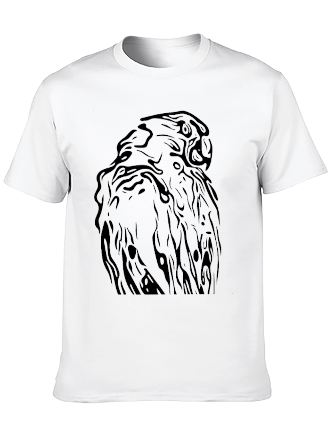 Mens Black T-Shirt with Eagle Graphic
