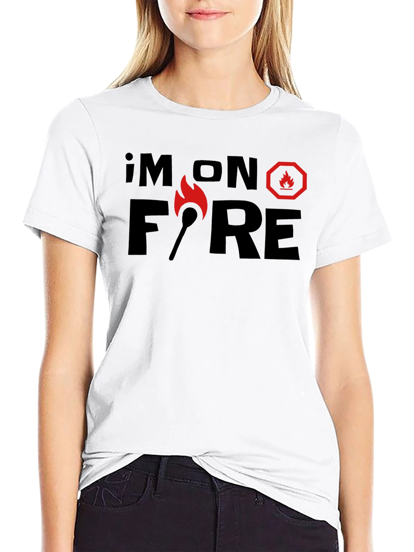 Im On Fire Graphic T-Shirt - Black