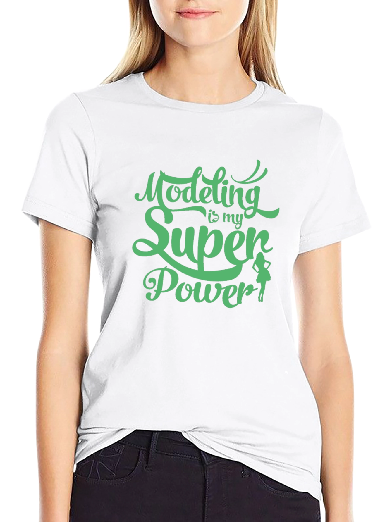 Modeling is My Super Power Tee - Black