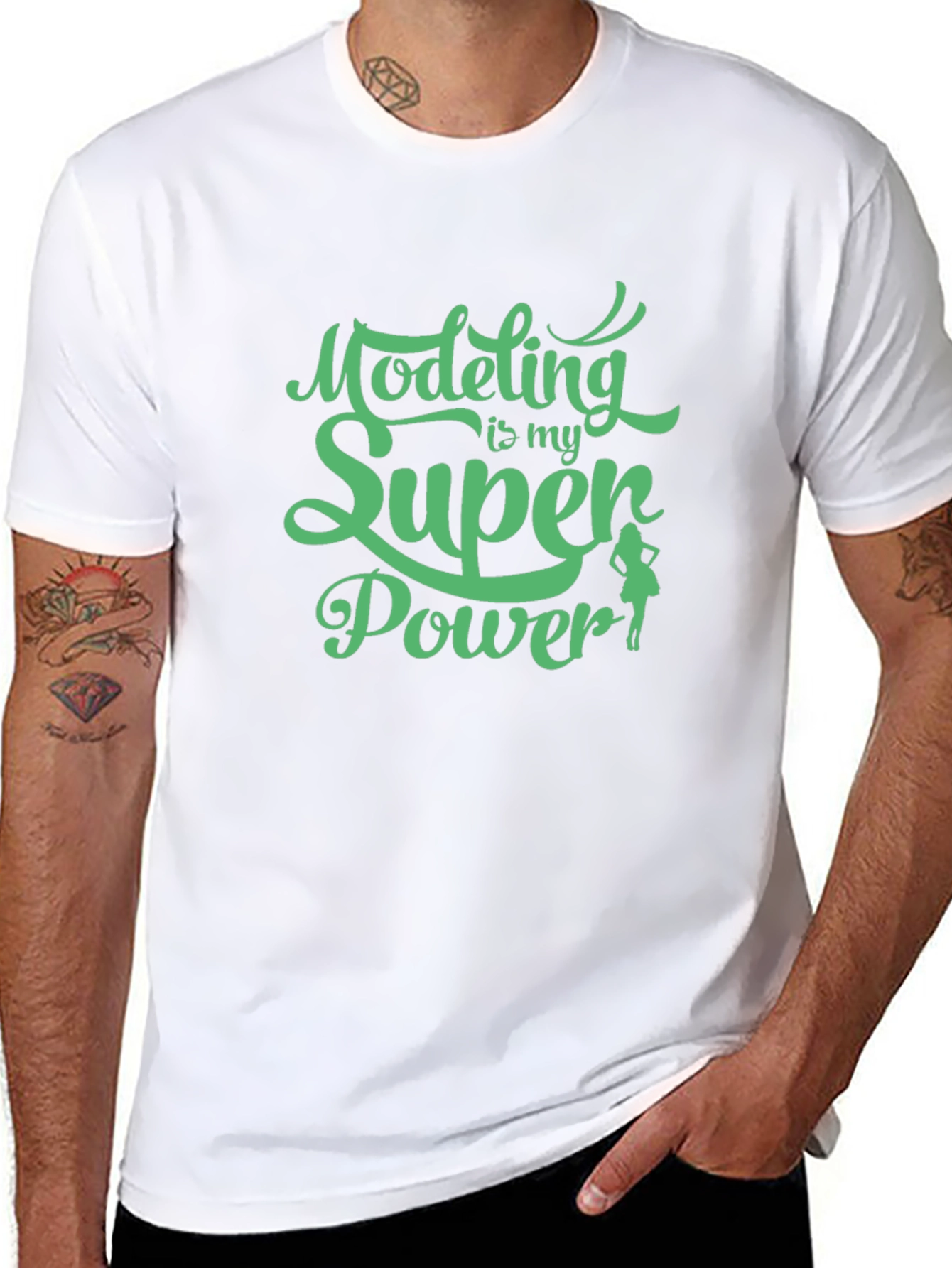 Modeling is My Super Power Tee - Black