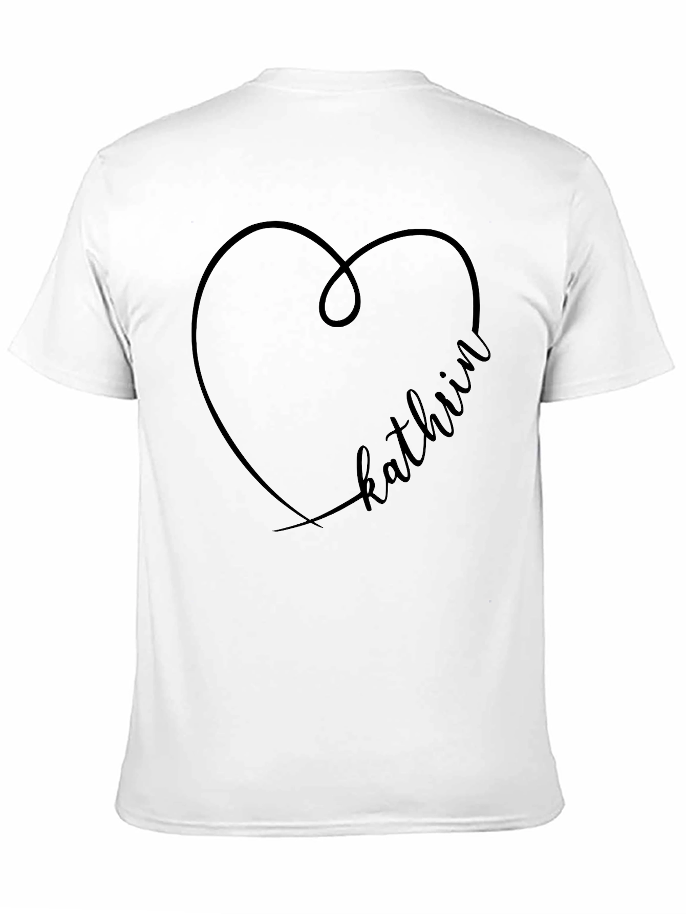 Kathiin Heart Graphic Black T-Shirt