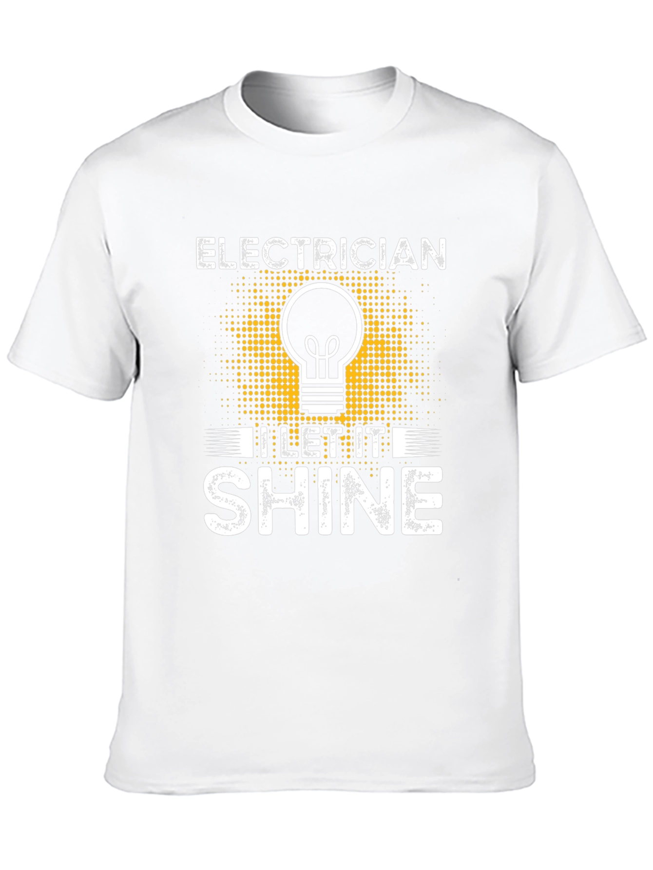 Electrician I Let It Shine Black T-Shirt