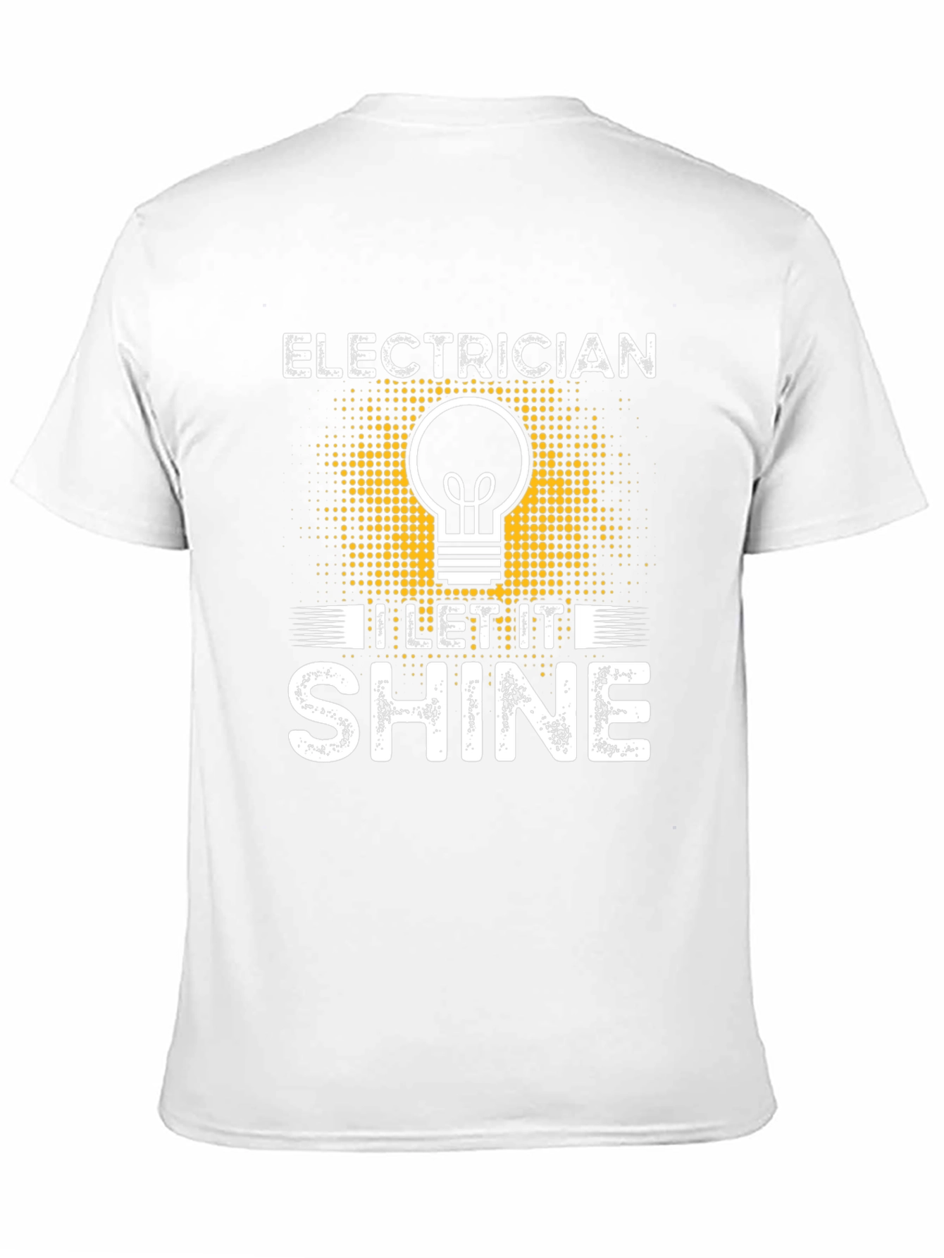 Electrician I Let It Shine Black T-Shirt