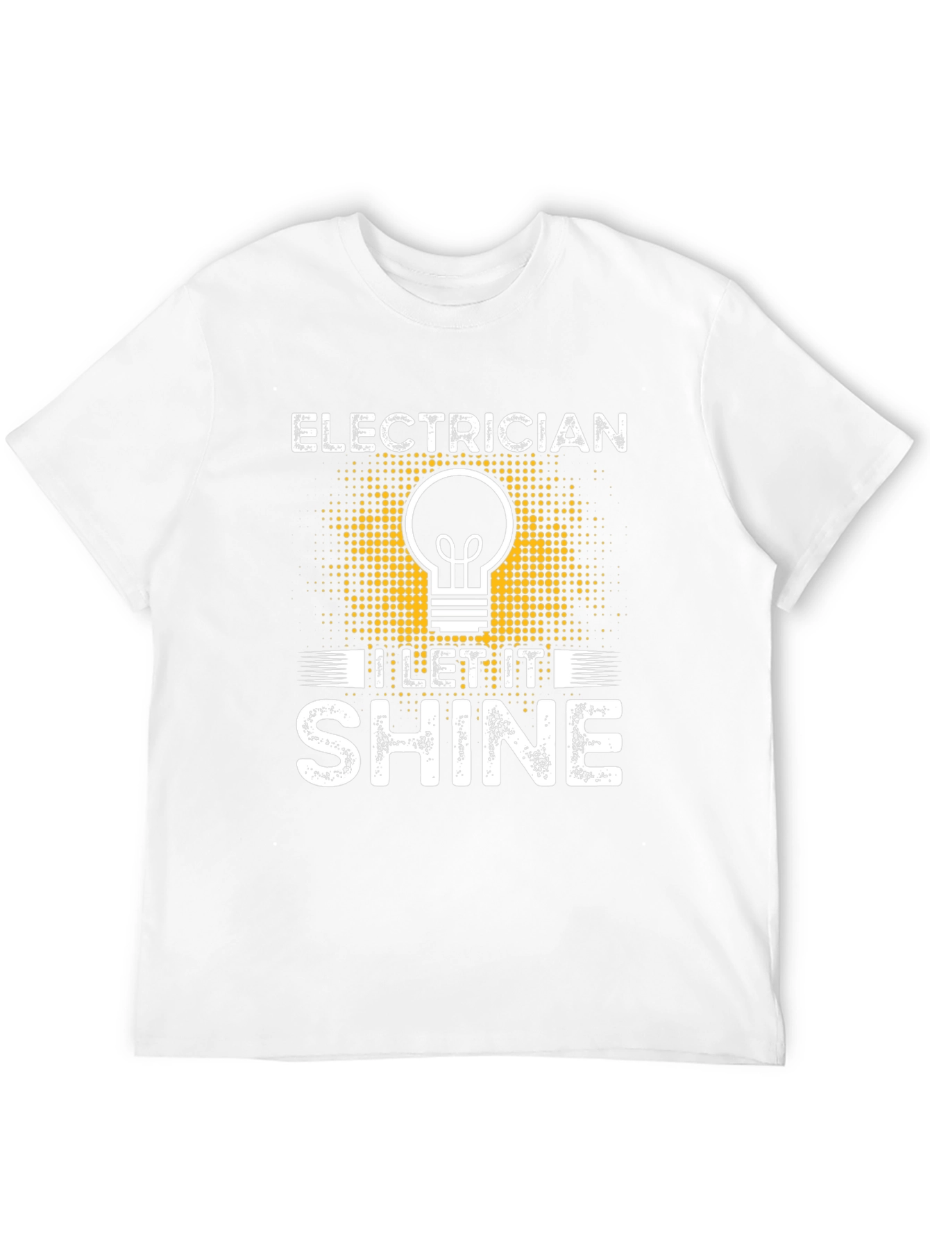 Electrician I Let It Shine Black T-Shirt