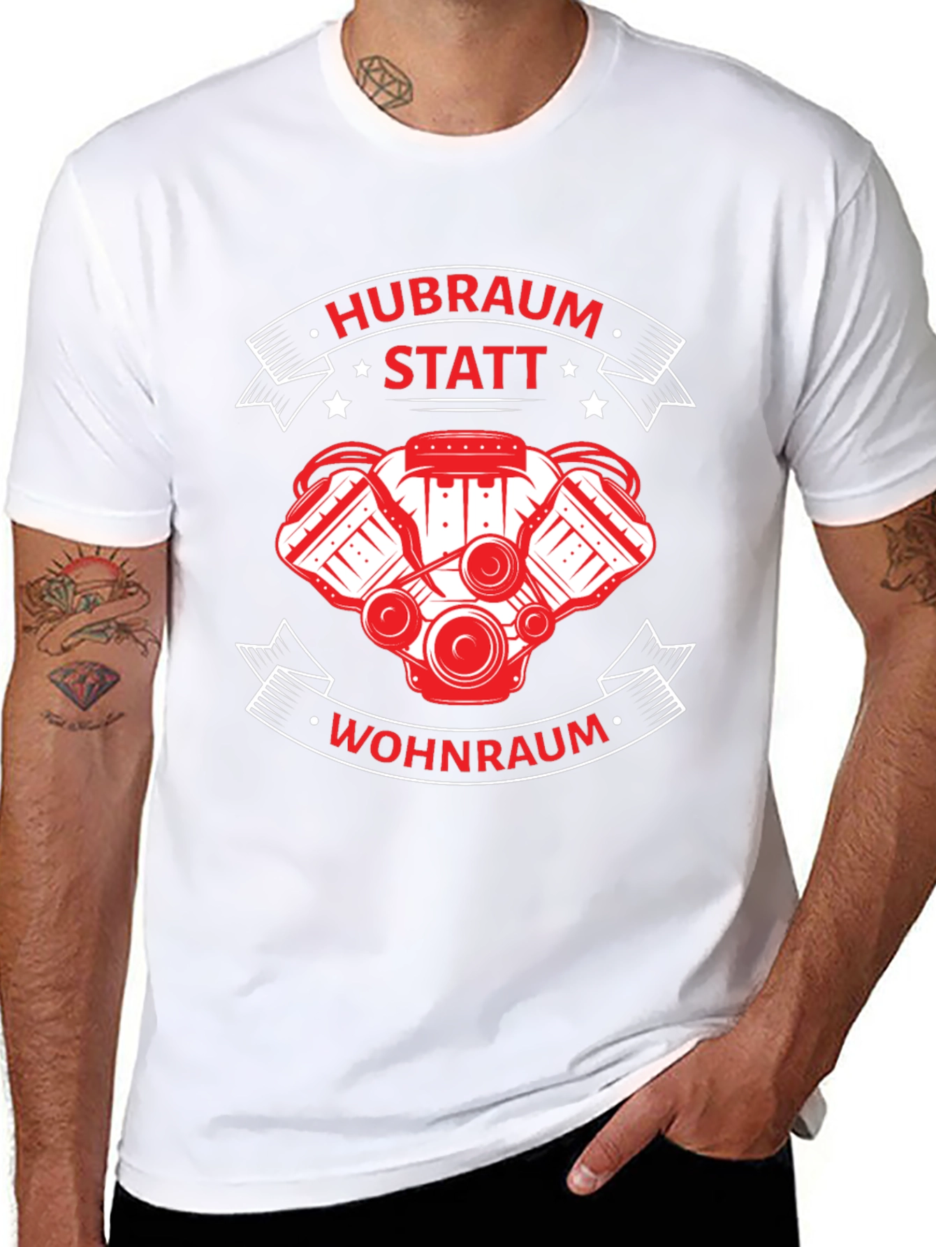 Hubraum Statt Wohnraum Black T-Shirt