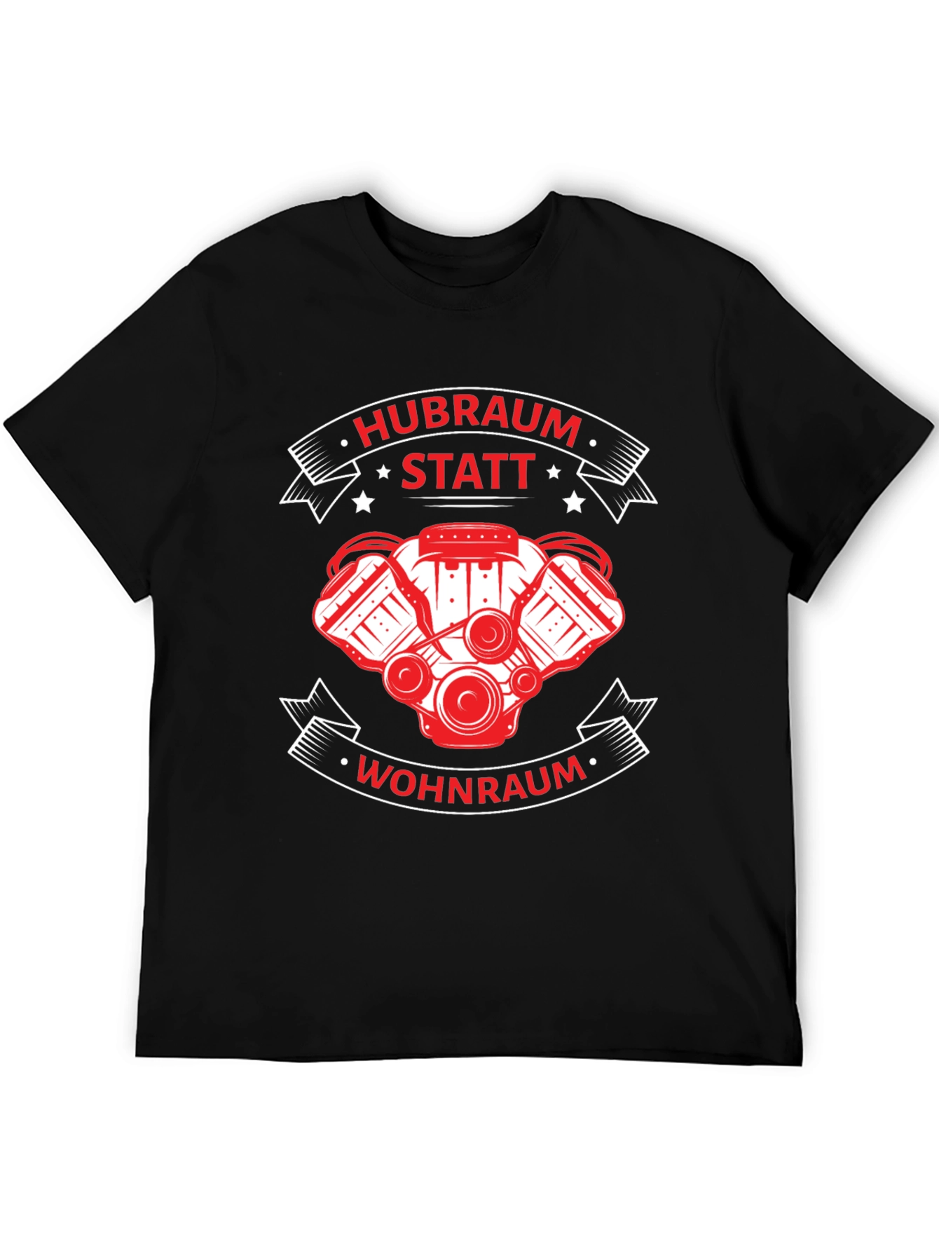 Hubraum Statt Wohnraum Black T-Shirt