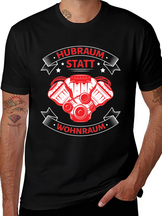 Hubraum Statt Wohnraum Black T-Shirt