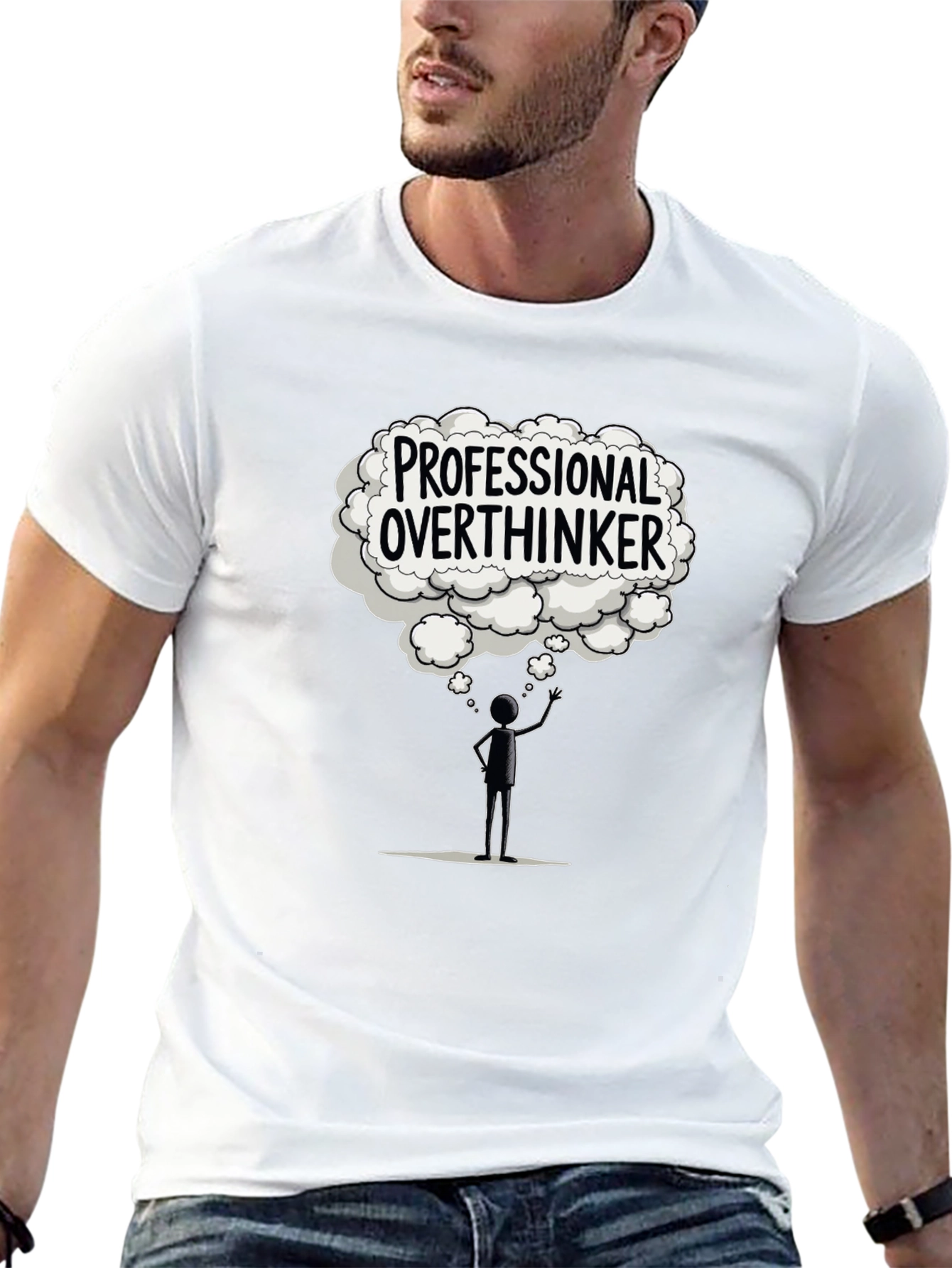 Professional Overthinker Black T-Shirt