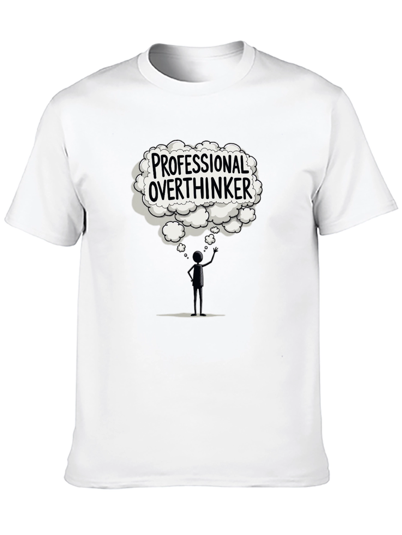 Professional Overthinker Black T-Shirt