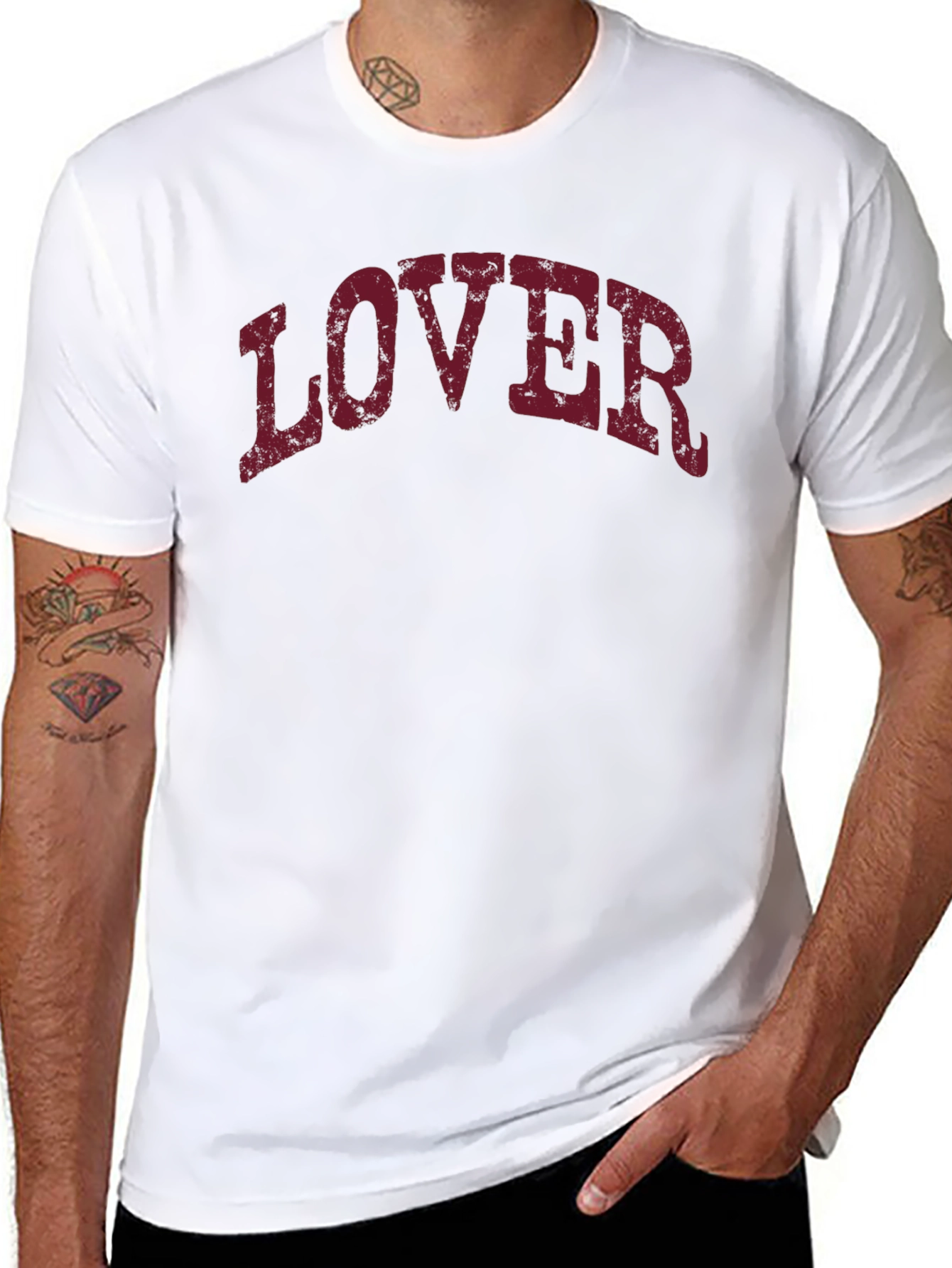 Lover Graphic Tee - Unisex Black Cotton Blend T-Shirt