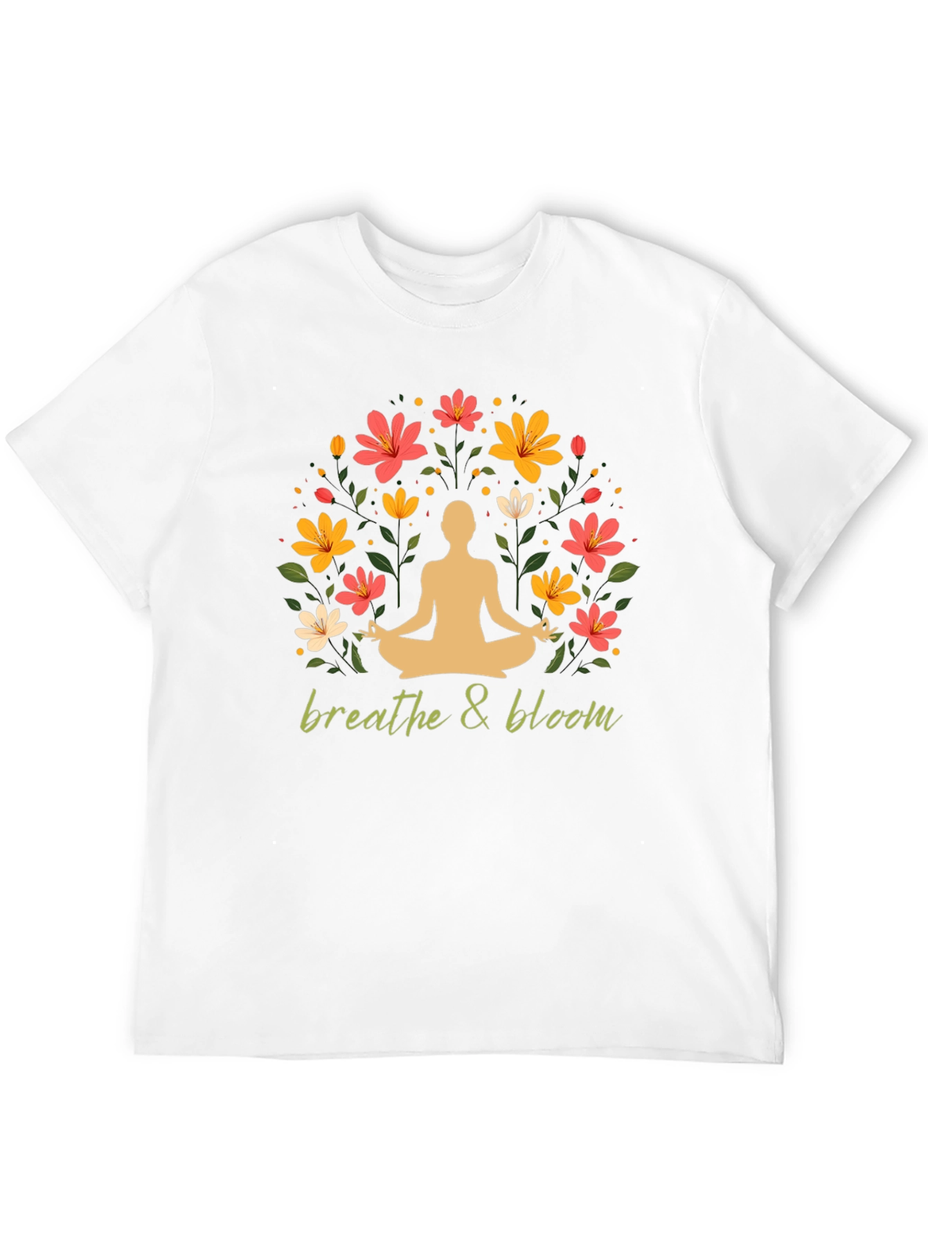 Breathe & Bloom Graphic Tee - Yoga Meditation