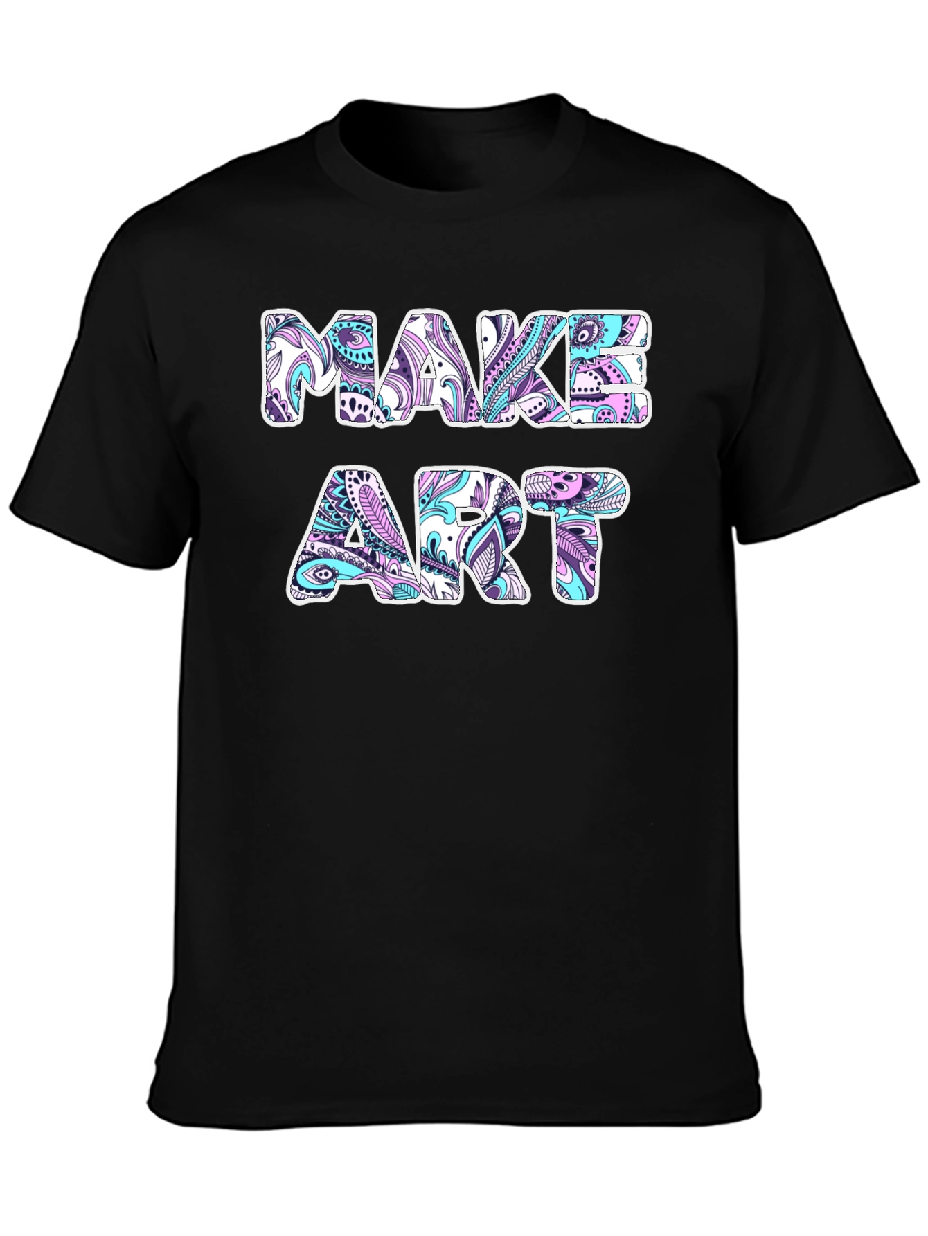 Make Art Graphic Tee - Black Cotton T-Shirt