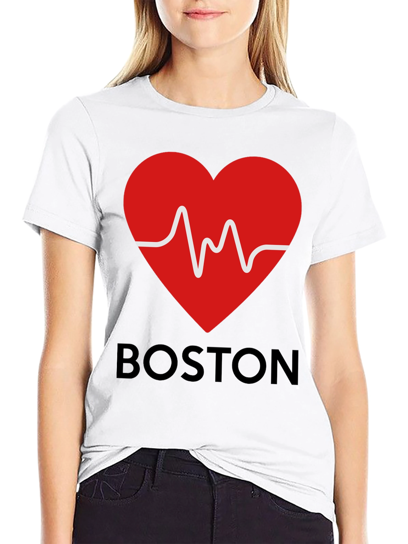 Boston Heartbeat Graphic T-Shirt