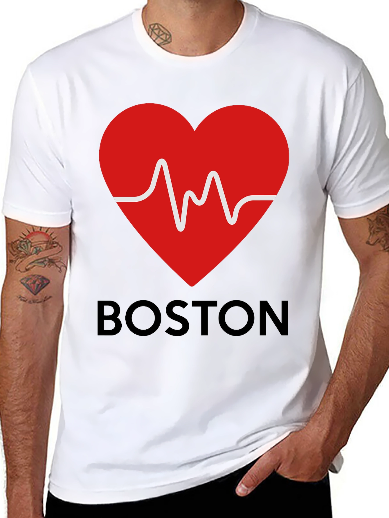 Boston Heartbeat Graphic T-Shirt