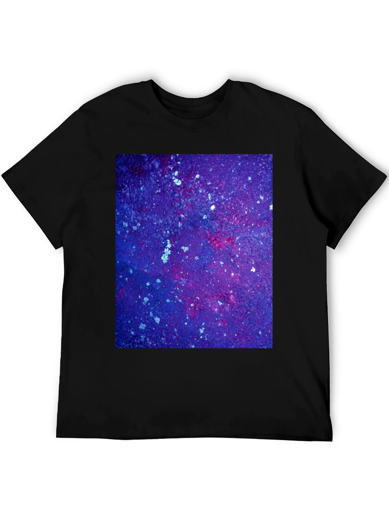 Cosmic Galaxy Print Black T-Shirt