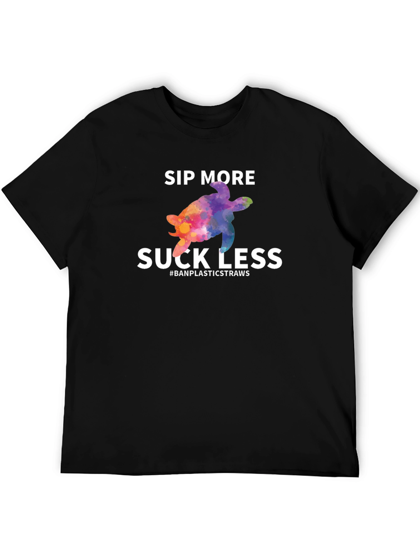 Sip More Suck Less Turtle Graphic T-Shirt