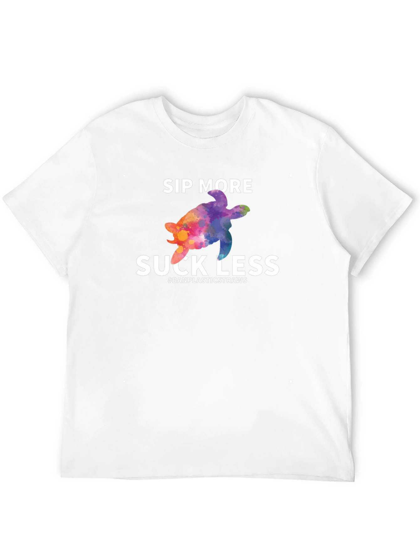 Sip More Suck Less Turtle Graphic T-Shirt
