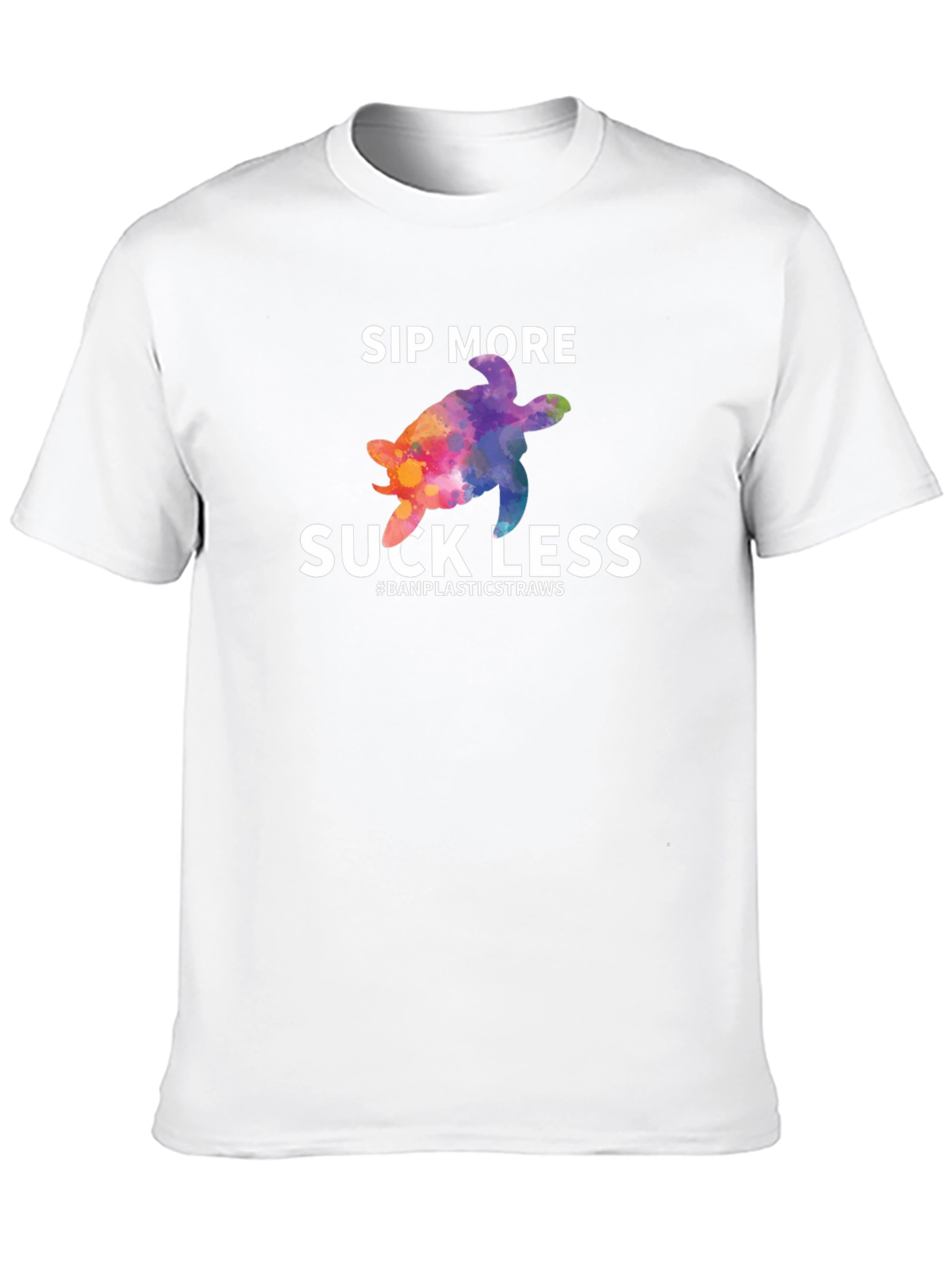 Sip More Suck Less Turtle Graphic T-Shirt