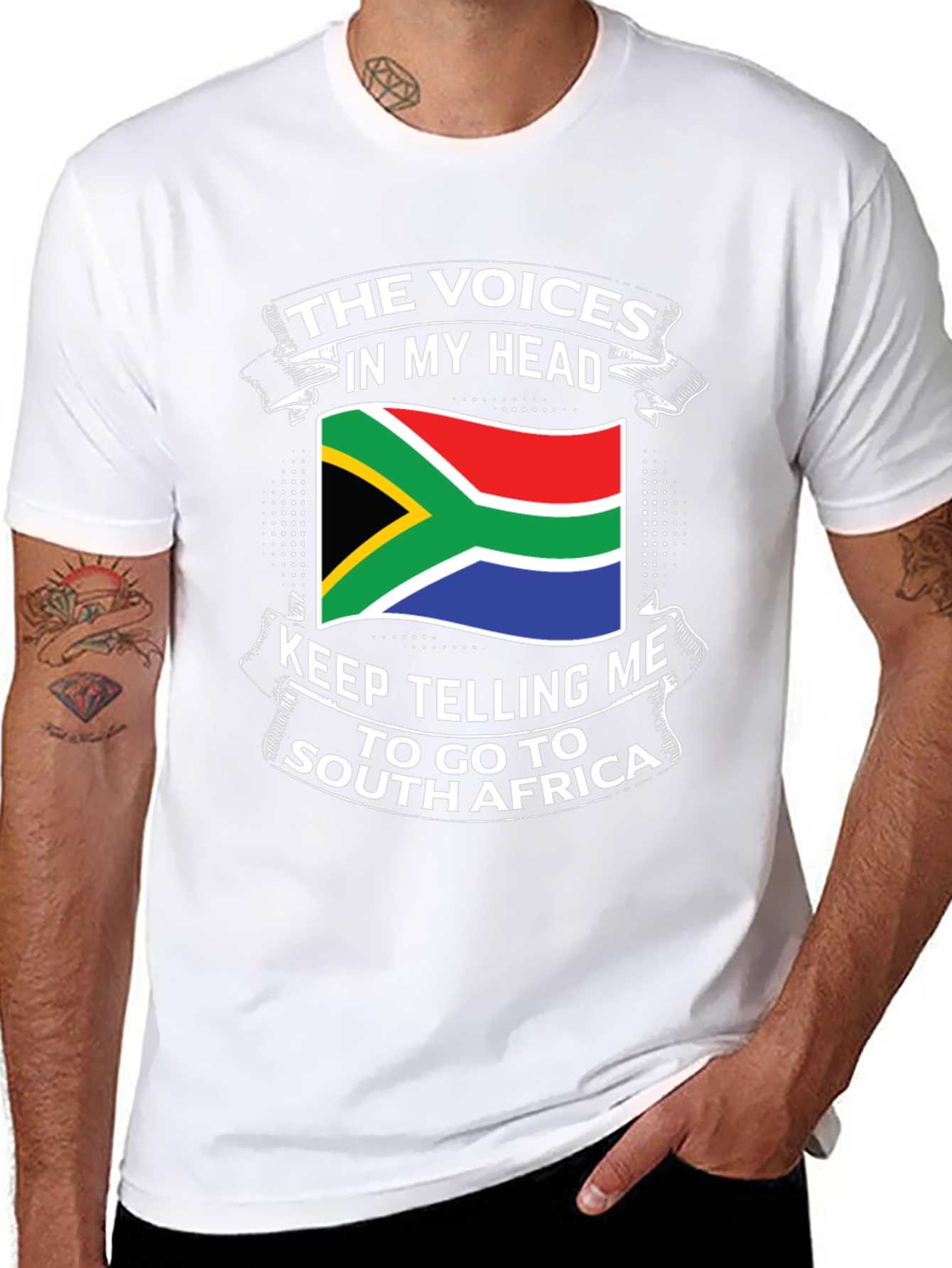 South Africa Flag T-Shirt - Voices In My Head
